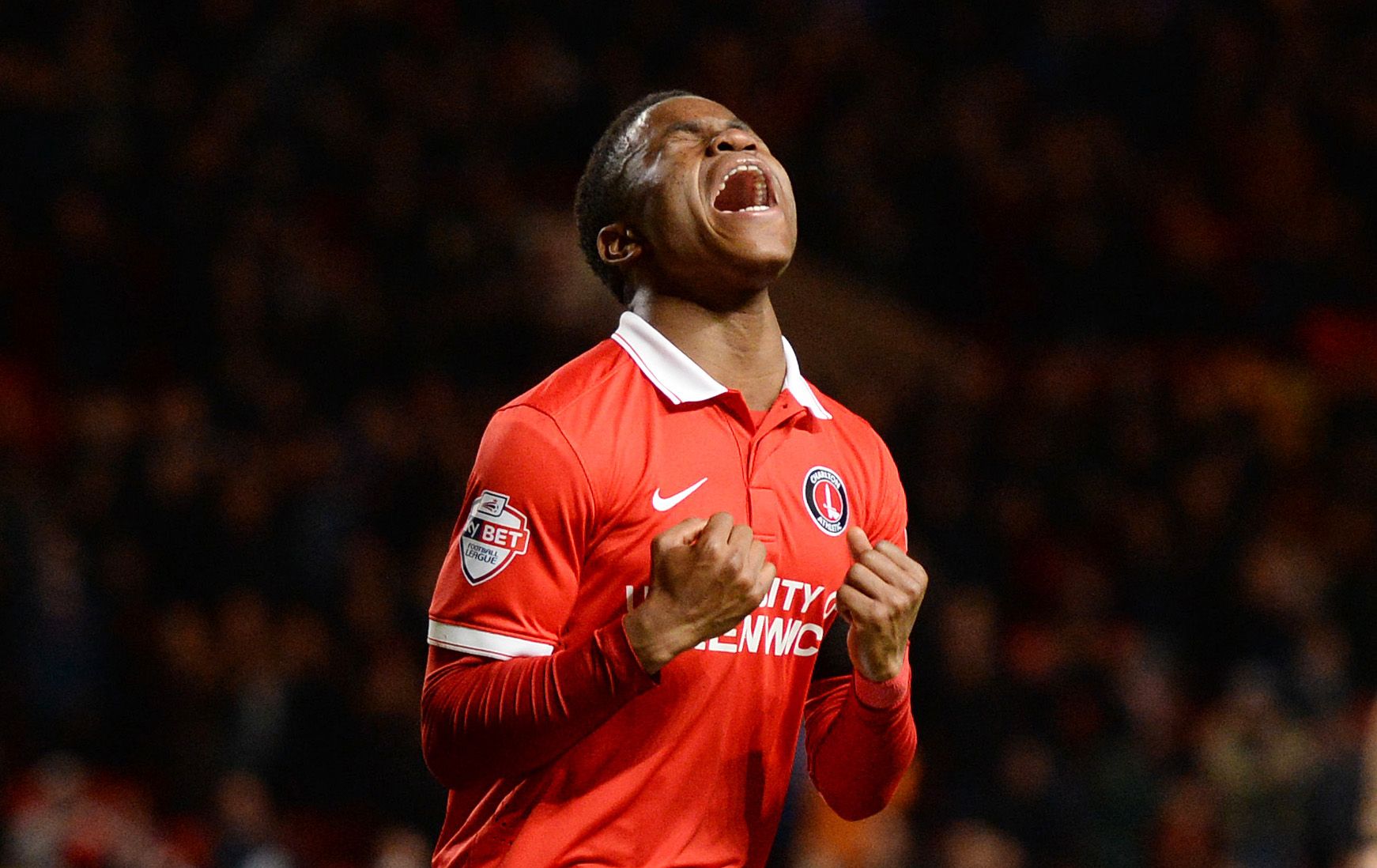 Football Soccer - Charlton Athletic v Bolton Wanderers - Sky Bet Football League Championship - The Valley - 15/12/15 
Charlton's Ademola Lookman celebrates scoring their second goal 
Mandatory Credit: Action Images / Tony O'Brien 
Livepic 
EDITORIAL USE ONLY. No use with unauthorized audio, video, data, fixture lists, club/league logos or 