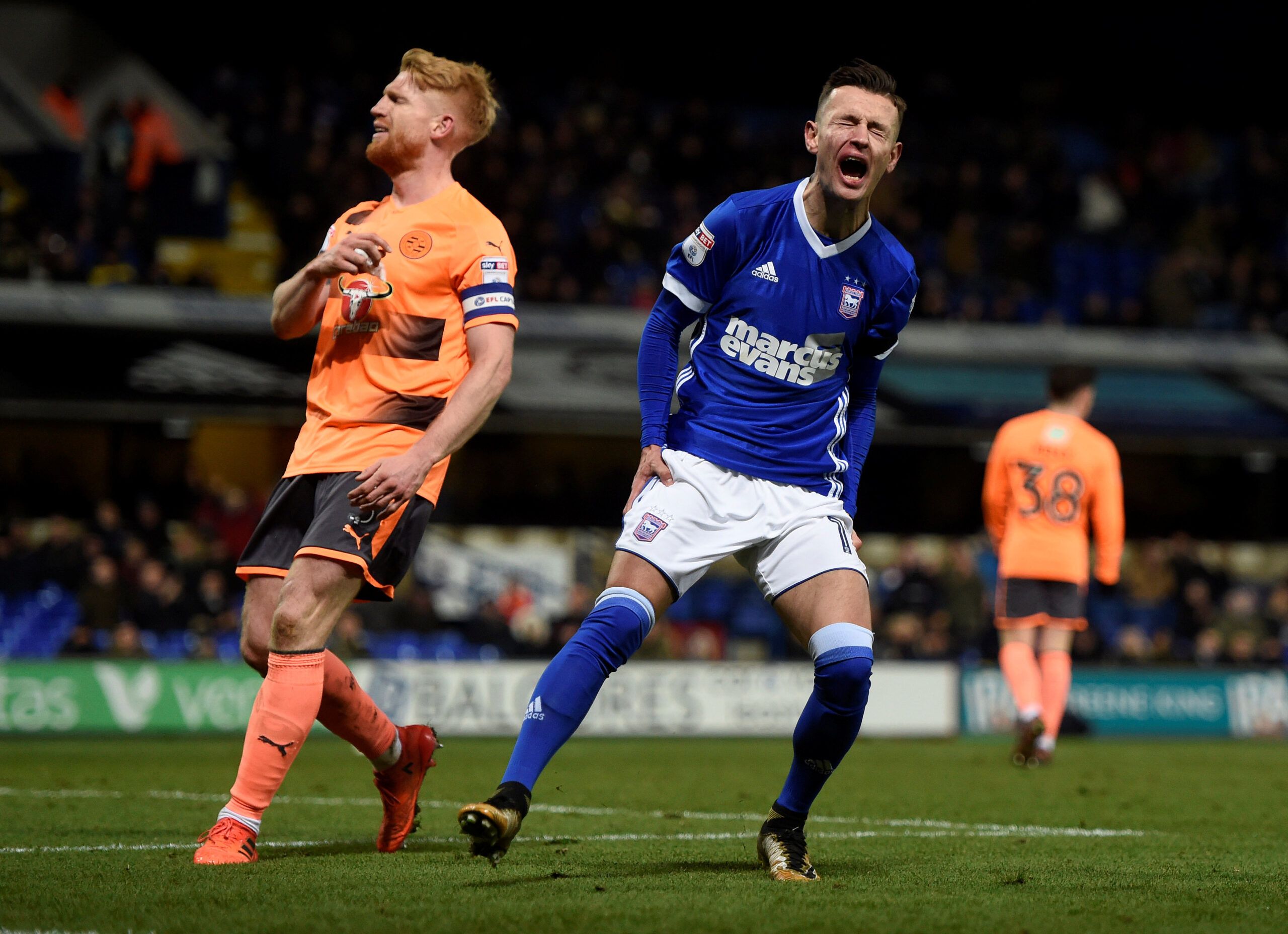 Soccer Football - Championship - Ipswich Town vs Reading - Portman Road, Ipswich, Britain - December 16, 2017  Ipswich's Bersant Celina reacts  Action Images/Alan Walter  EDITORIAL USE ONLY. No use with unauthorized audio, video, data, fixture lists, club/league logos or 