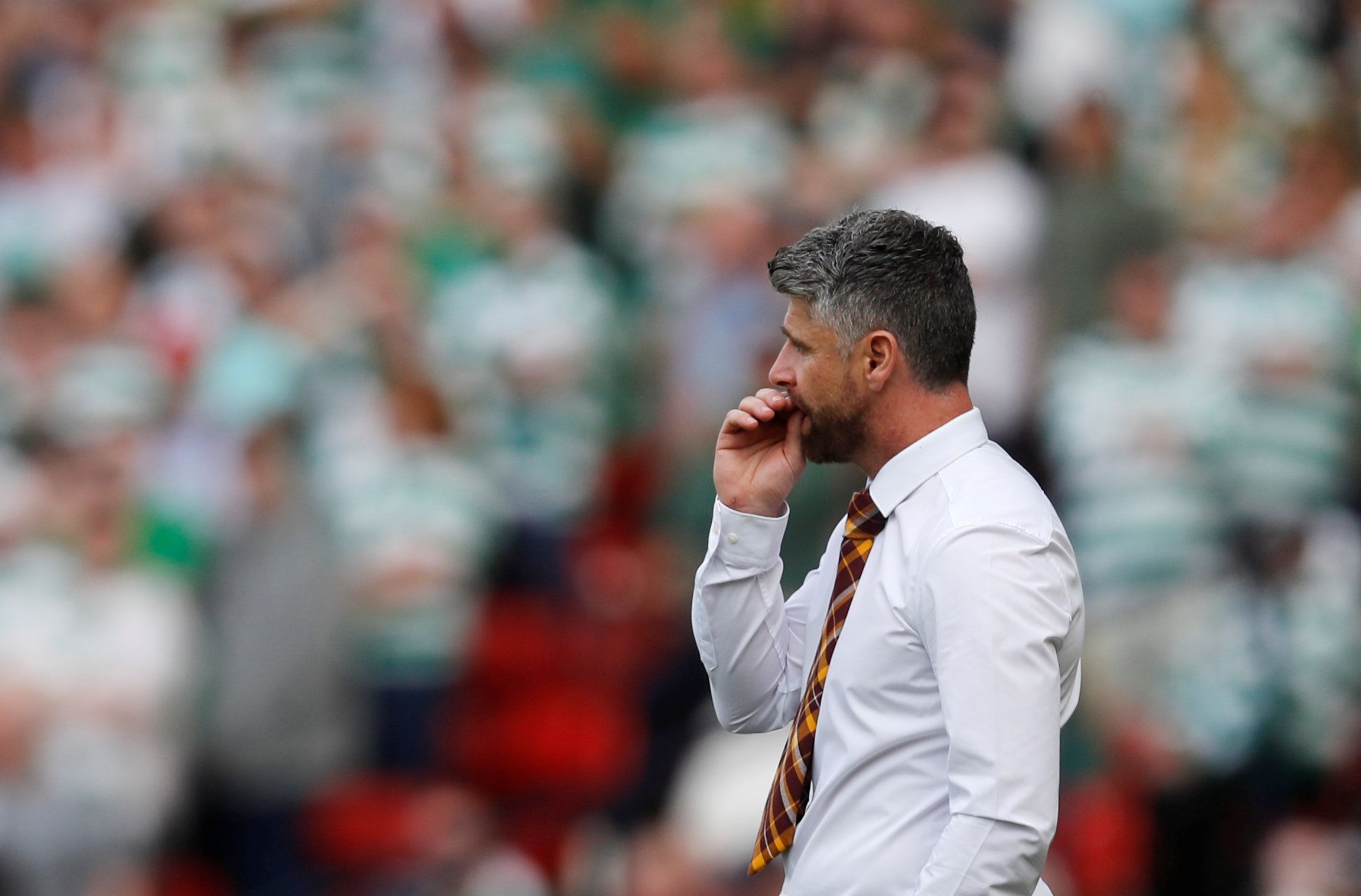 Soccer Football - Scottish Cup Final - Celtic vs Motherwell - Hampden Park, Glasgow, Britain - May 19, 2018   Motherwell manager Stephen Robinson    REUTERS/Russell Cheyne