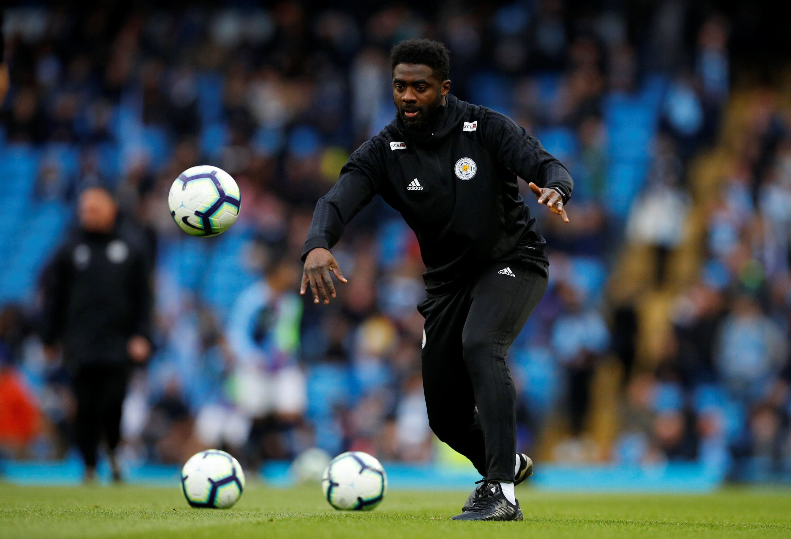 Soccer Football - Premier League - Manchester City v Leicester City - Etihad Stadium, Manchester, Britain - May 6, 2019  Leicester City first team coach Kolo Toure during the warm up before the match   REUTERS/Phil Noble  EDITORIAL USE ONLY. No use with unauthorized audio, video, data, fixture lists, club/league logos or 