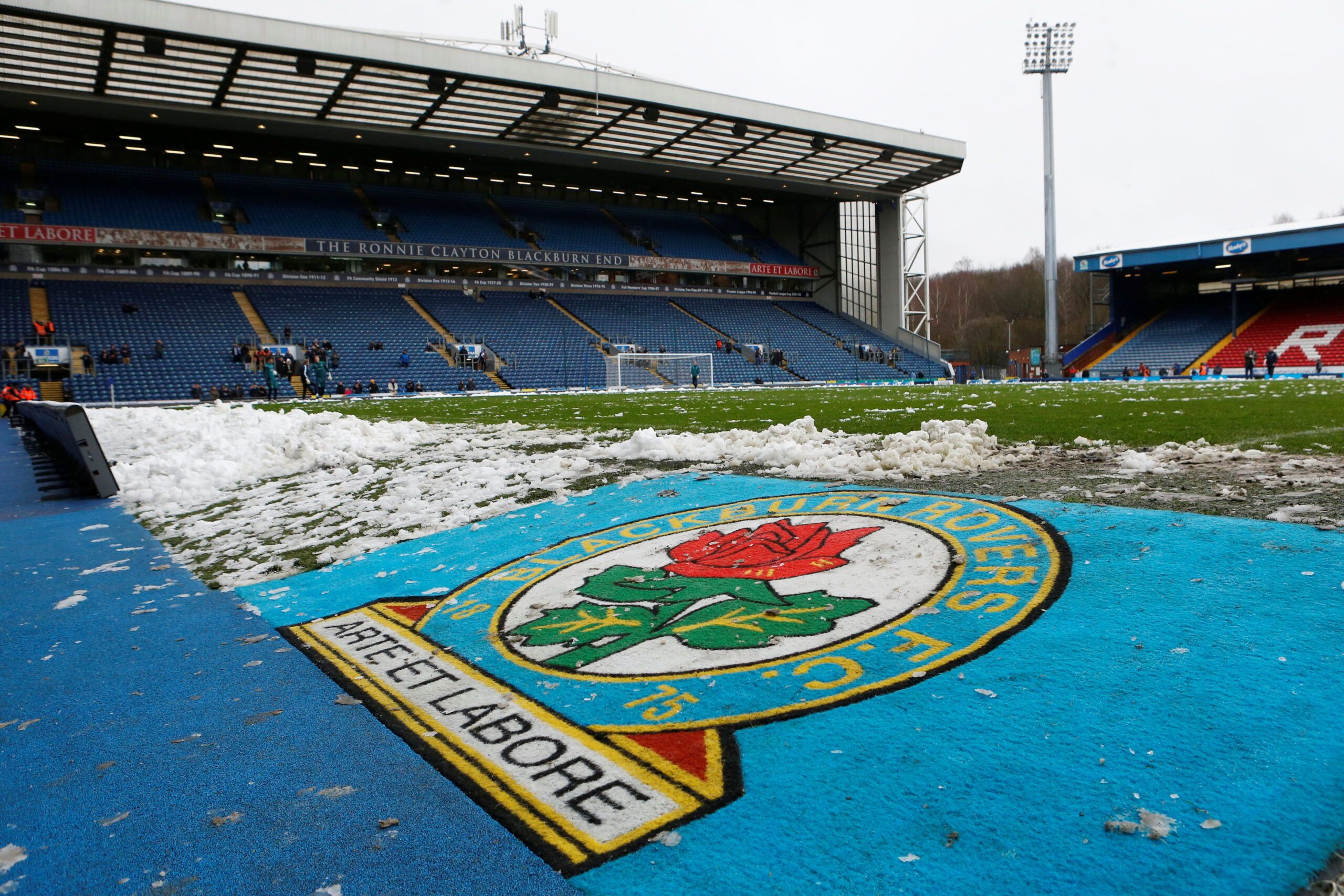 Soccer Football - Championship - Blackburn Rovers v Millwall - Ewood Park, Blackburn, Britain - February 19, 2022 General view inside the stadium after the announcement that the game has postponed  Action Images/Craig Brough??EDITORIAL USE ONLY. No use with unauthorized audio, video, data, fixture lists, club/league logos or 