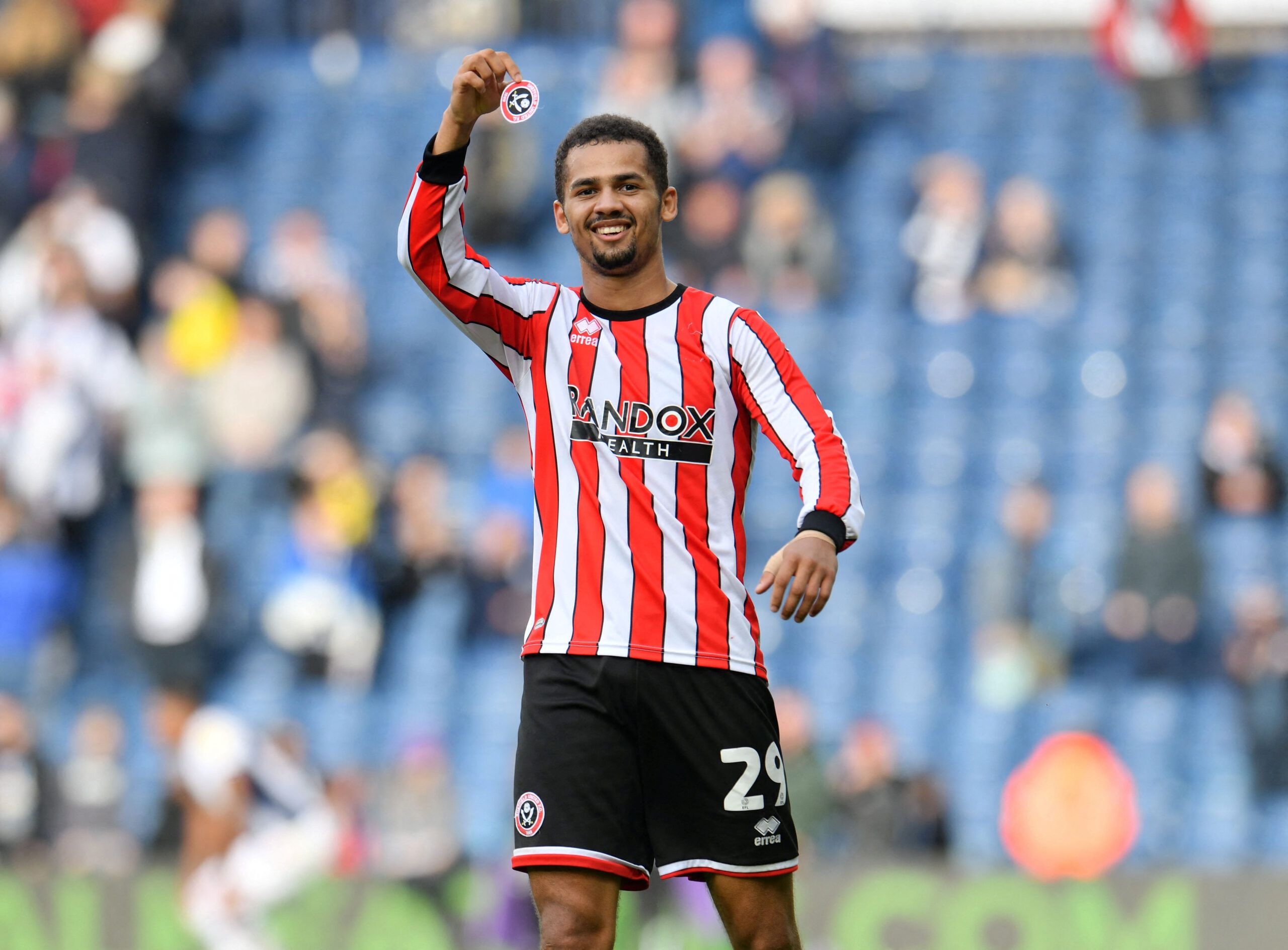 Soccer Football - Championship - West Bromwich Albion v Sheffield United - The Hawthorns, West Bromwich, Britain - October 29, 2022 Sheffield United's Iliman Ndiaye celebrates at full time Action Images/Paul Burrows   EDITORIAL USE ONLY. No use with unauthorized audio, video, data, fixture lists, club/league logos or 