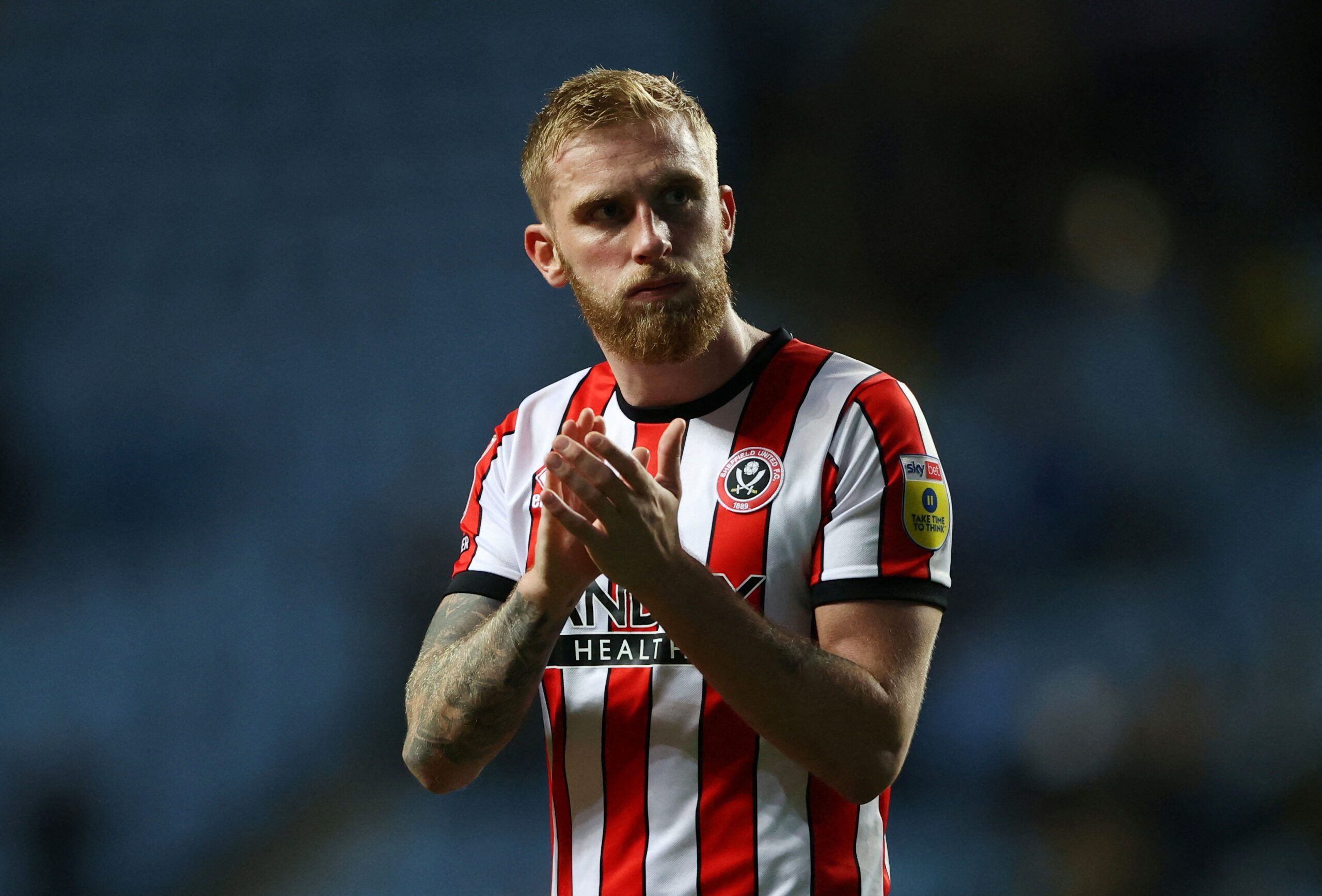Soccer Football - Championship - Coventry City v Sheffield United - Coventry Building Society Arena, Coventry, Britain - October 19, 2022 Sheffield United's Oli McBurnie looks dejected after the match   Action Images/Molly Darlington  EDITORIAL USE ONLY. No use with unauthorized audio, video, data, fixture lists, club/league logos or 