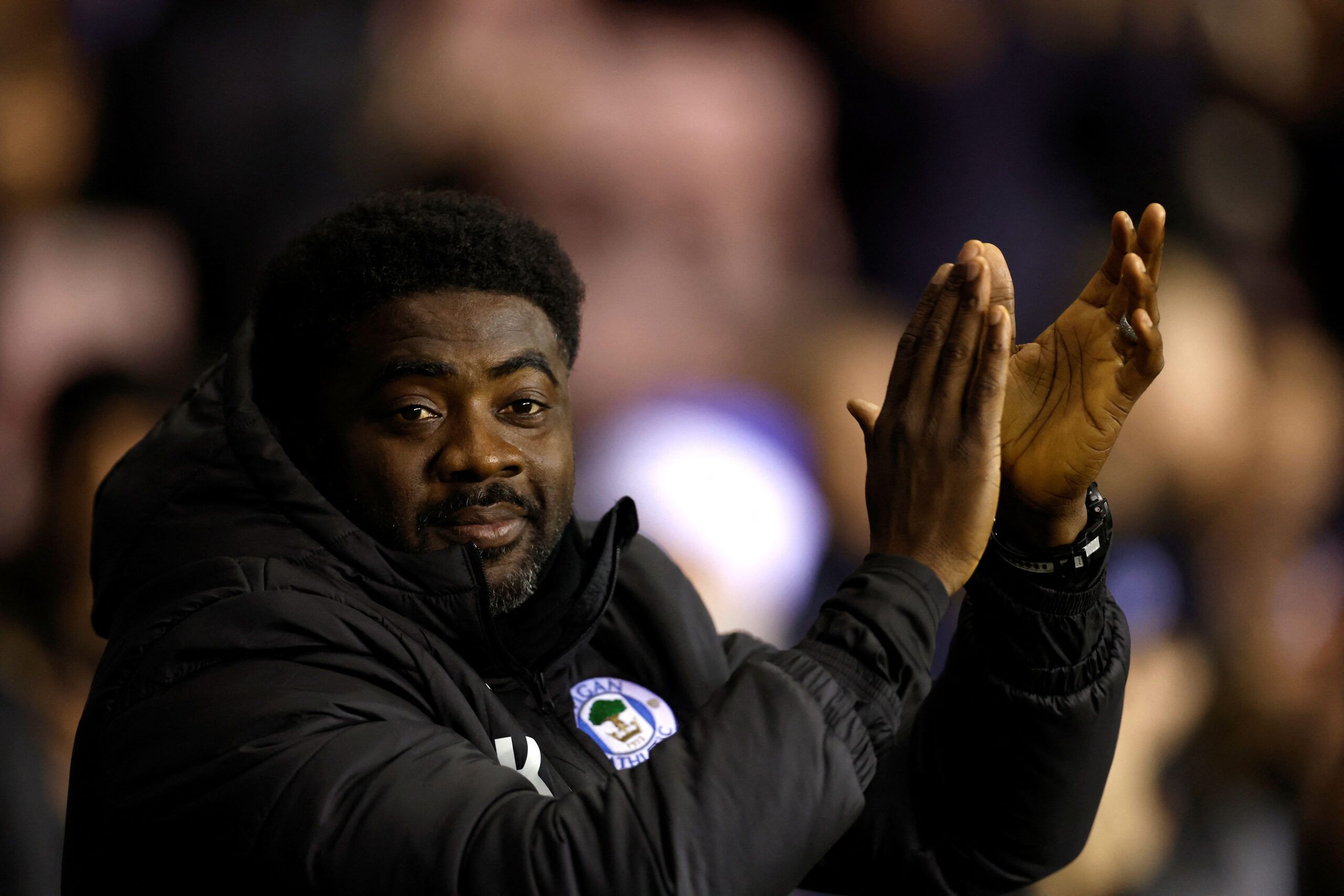 Soccer Football - Championship - Wigan Athletic v Sheffield United - DW Stadium, Wigan, Britain - December 19, 2022 Wigan Athletic manager Kolo Toure during the match Action Images/Jason Cairnduff  EDITORIAL USE ONLY. No use with unauthorized audio, video, data, fixture lists, club/league logos or 