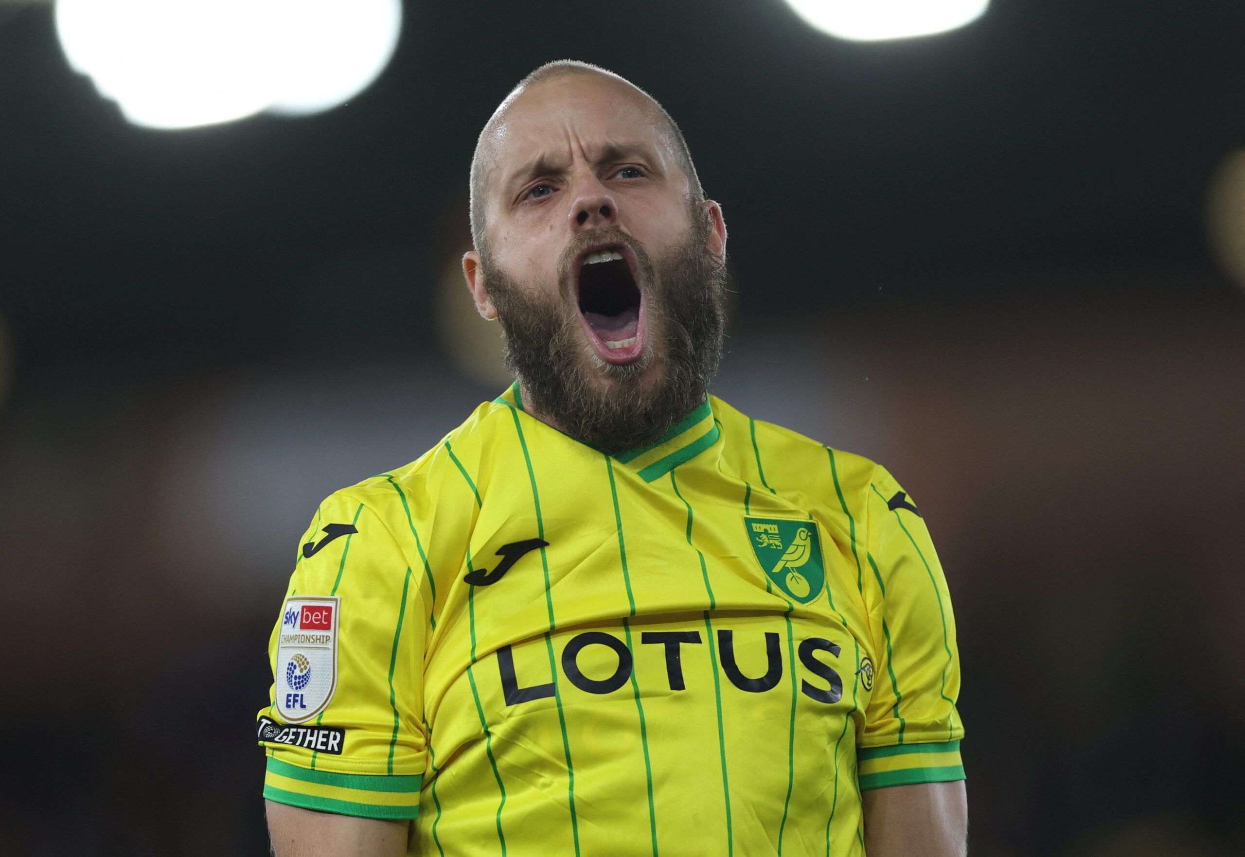 Soccer Football - Championship - Norwich City v Queens Park Rangers - Carrow Road, Norwich, Britain - November 2, 2022 Norwich City's Teemu Pukki reacts Action Images/Matthew Childs   EDITORIAL USE ONLY. No use with unauthorized audio, video, data, fixture lists, club/league logos or 