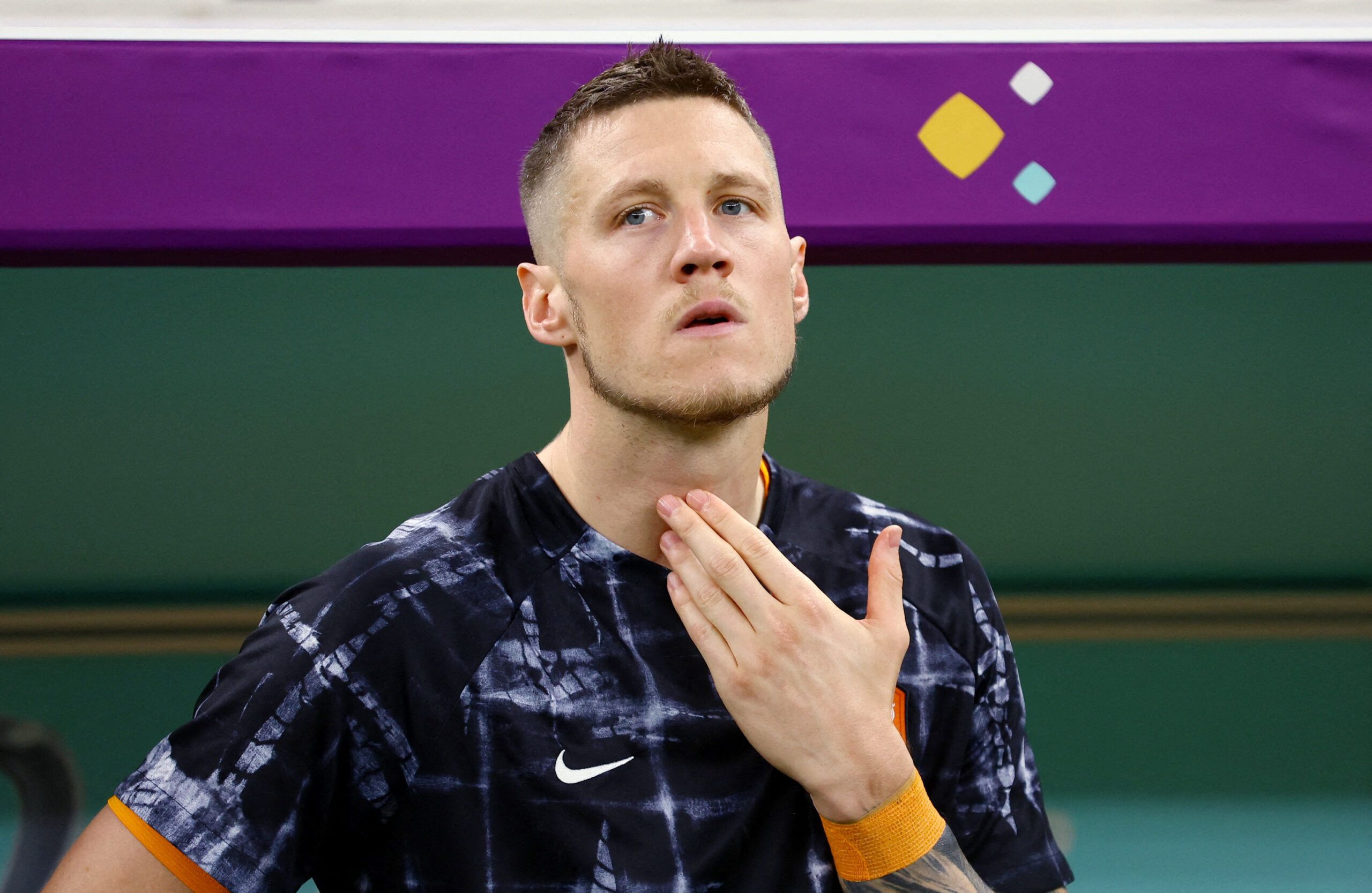 Soccer Football - FIFA World Cup Qatar 2022 - Quarter Final - Netherlands v Argentina - Lusail Stadium, Lusail, Qatar - December 9, 2022 Netherlands' Wout Weghorst is pictured before the match REUTERS/Bernadett Szabo