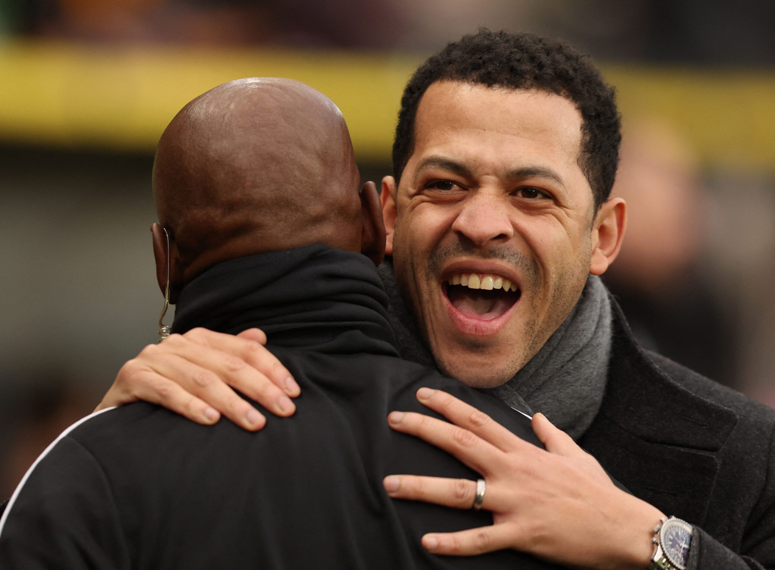 Soccer Football - FA Cup Third Round - Hull City v Fulham - MKM Stadium, Hull, Britain - January 7, 2023 Hull City manger Liam Rosenior with Fulham assistant coach Luis Boa Morte before the match Action Images via Reuters/John Clifton