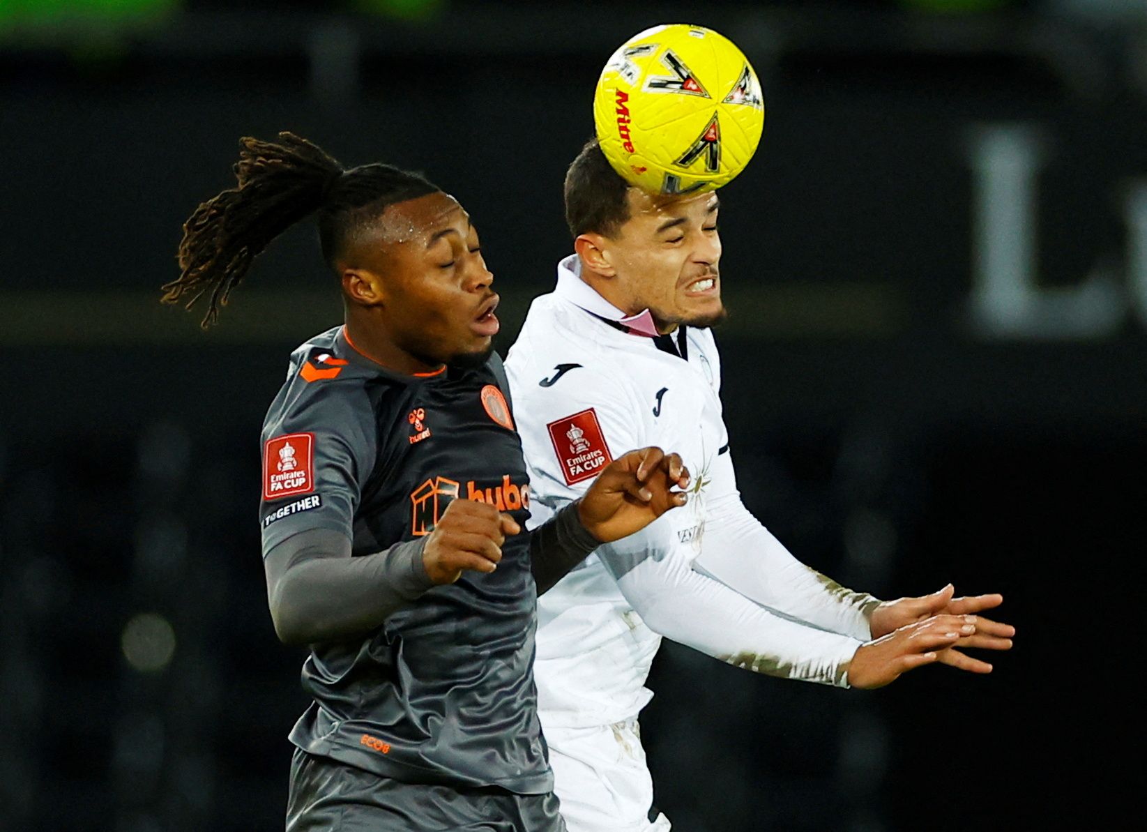 Soccer Football - FA Cup Third Round Replay - Swansea City v Bristol City - Swansea.com Stadium, Swansea, Wales, Britain - January 17, 2023 Bristol City's Antoine Semenyo in action with Swansea City's Joel Latibeaudiere  Action Images/Andrew Boyers