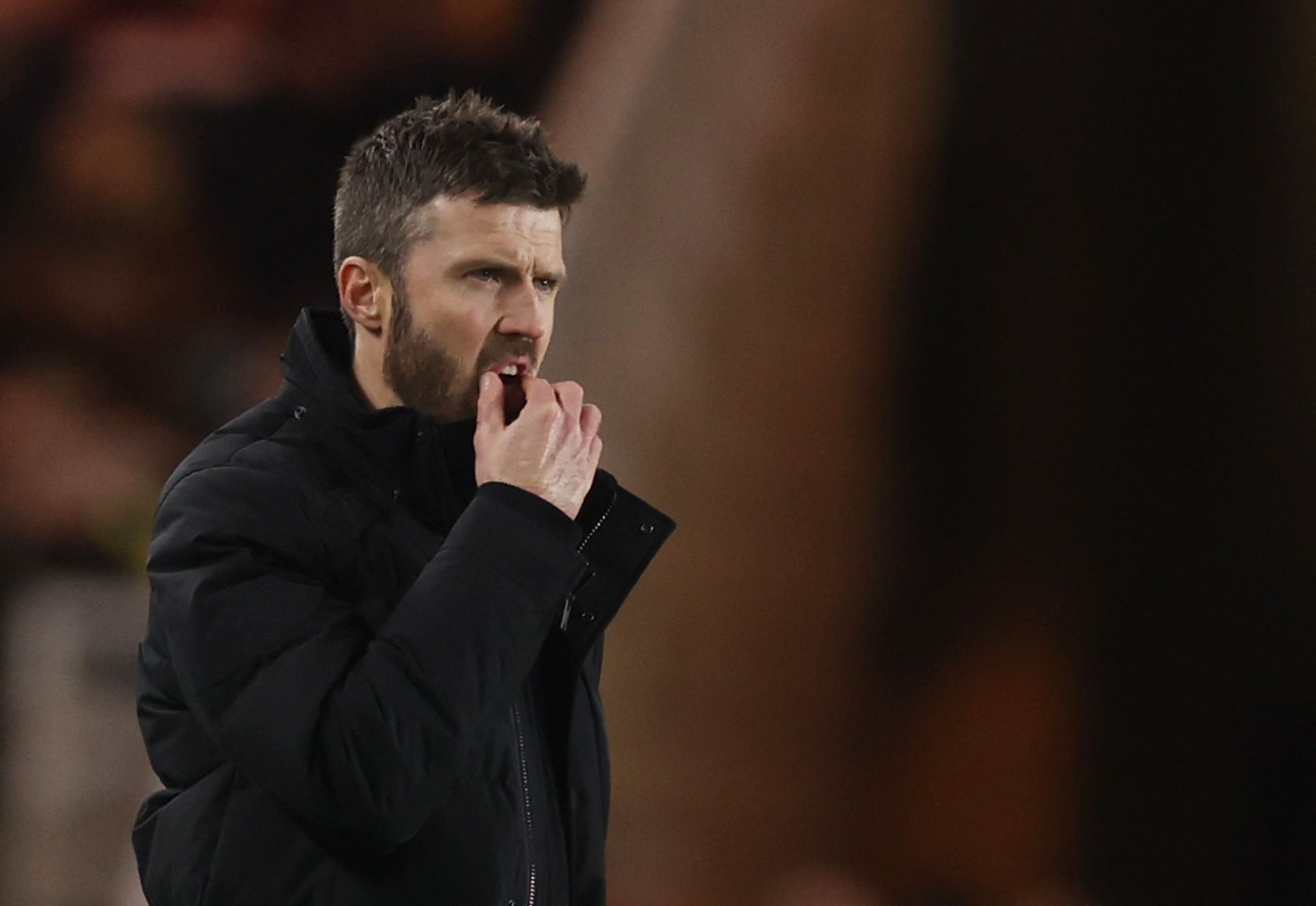 Soccer Football - FA Cup Third Round - Middlesbrough v Brighton &amp; Hove Albion - Riverside Stadium, Middlesbrough, Britain - January 7, 2023 Middlesbrough manager Michael Carrick looks on Action Images via Reuters/Lee Smith