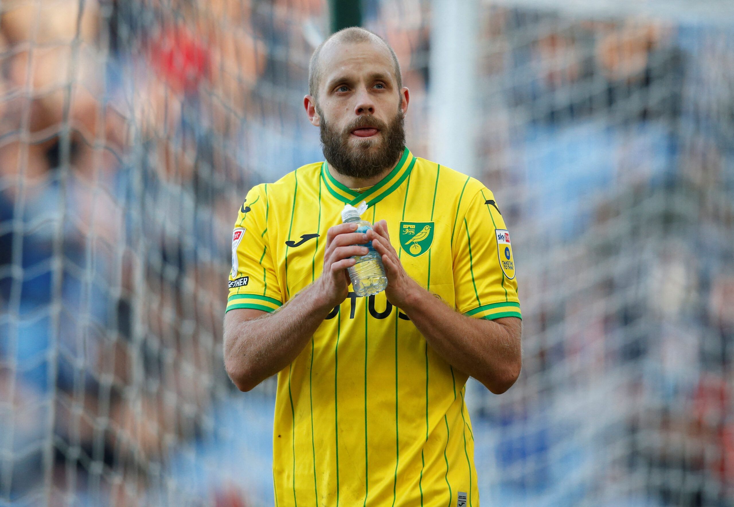 Soccer Football - Championship - Coventry City v Norwich City - Coventry Building Society Arena, Norwich City's Teemu Pukki celebrates after the match  Action Images/Ed Sykes  EDITORIAL USE ONLY. No use with unauthorized audio, video, data, fixture lists, club/league logos or 