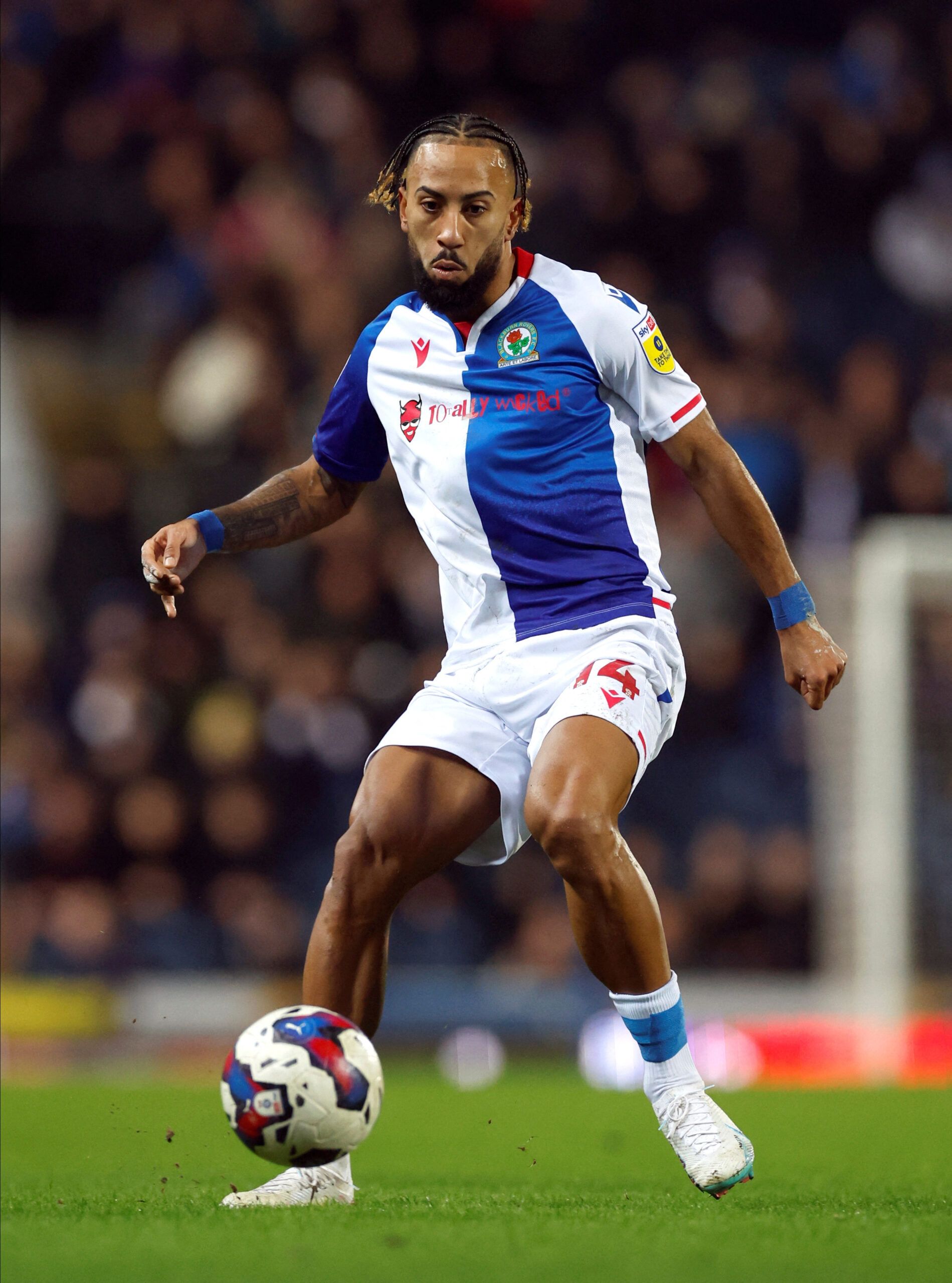 Soccer - Championship - Blackburn Rovers v Wigan Athletic - Ewood Park, Blackburn, Britain - February 6, 2023 Blackburn Rovers' Sorba Thomas Action Images/Jason Cairnduff  EDITORIAL USE ONLY. No use with unauthorized audio, video, data, fixture lists, club/league logos or 