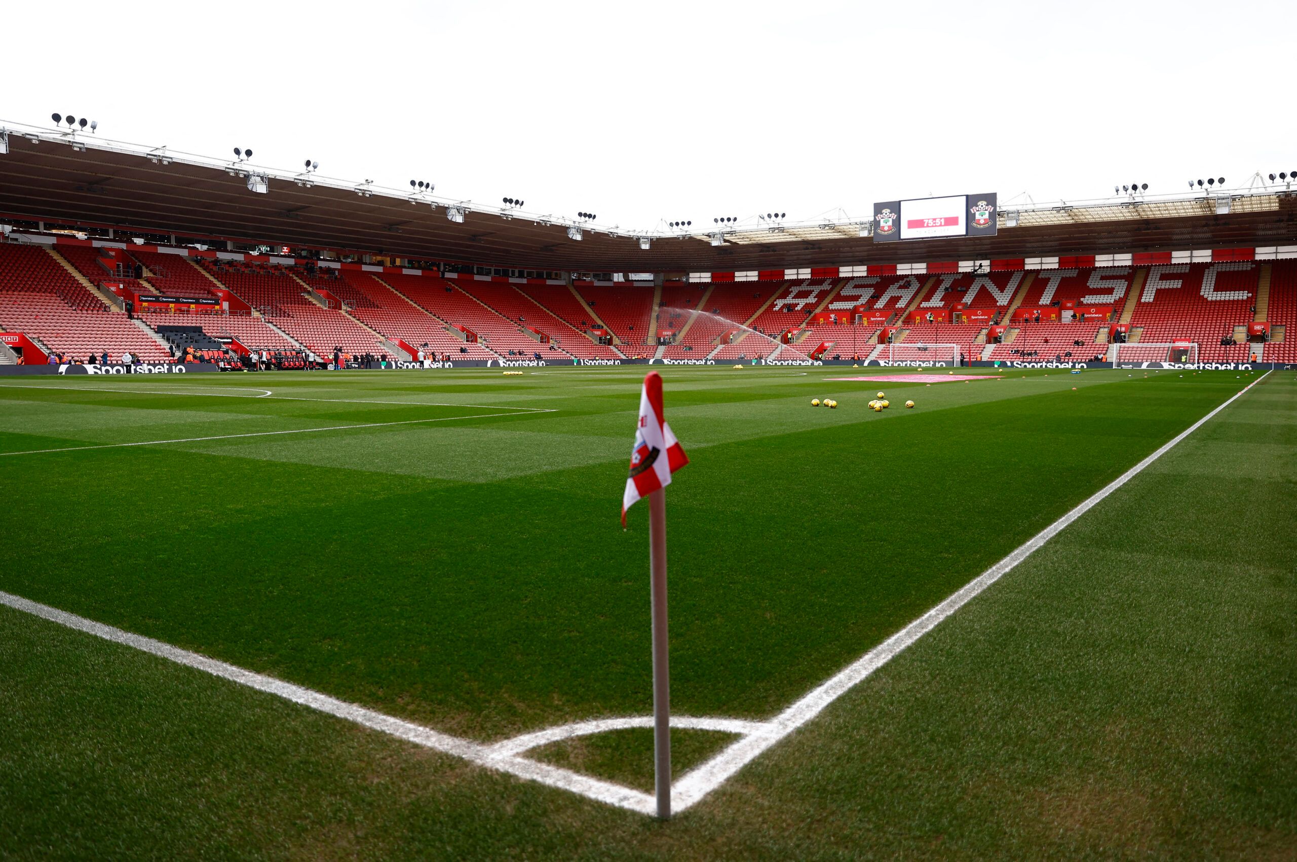 Soccer Football - Premier League - Southampton v Wolverhampton Wanderers - St Mary's Stadium, Southampton, Britain - February 11, 2023 General view inside the stadium before the match REUTERS/Peter Nicholls EDITORIAL USE ONLY. No use with unauthorized audio, video, data, fixture lists, club/league logos or 'live' services. Online in-match use limited to 75 images, no video emulation. No use in betting, games or single club /league/player publications. Please contact your account representative