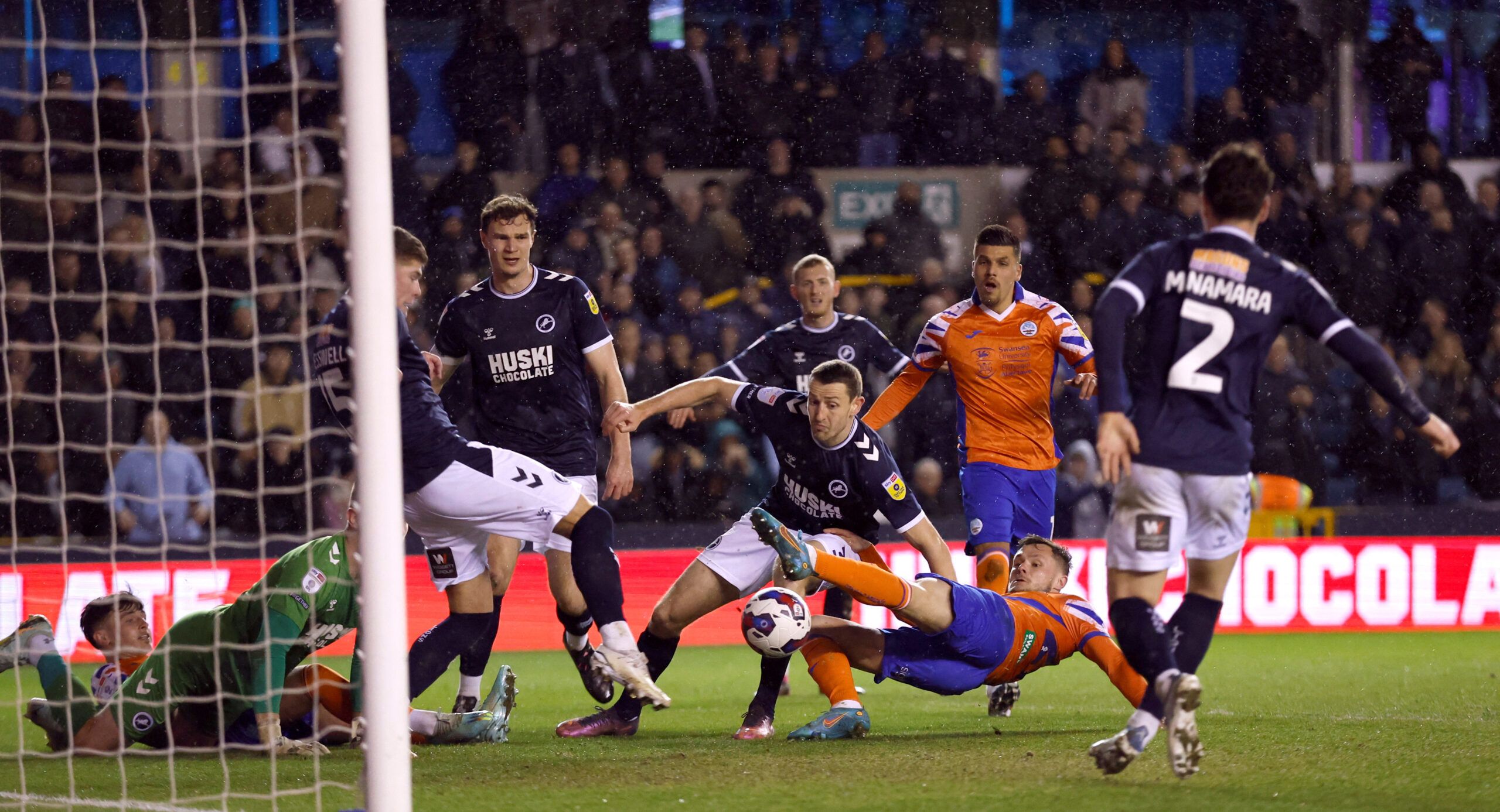 Millwall 2-1 Swansea: Charlie Cresswell and Andreas Voglsammer