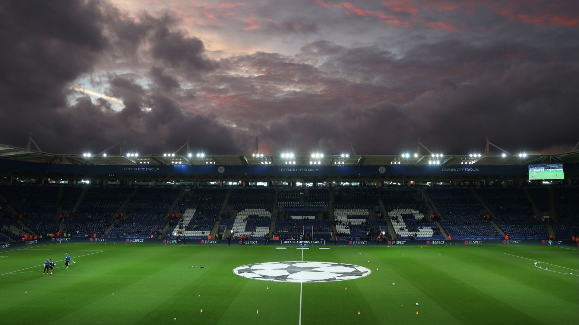 General view of the King Power Stadium before the match