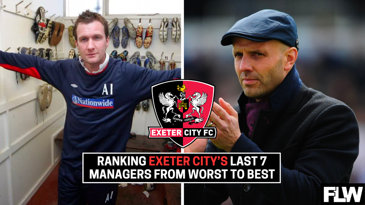Exeter Ranking Ranking Exeter City's last 7 managers from worst to best