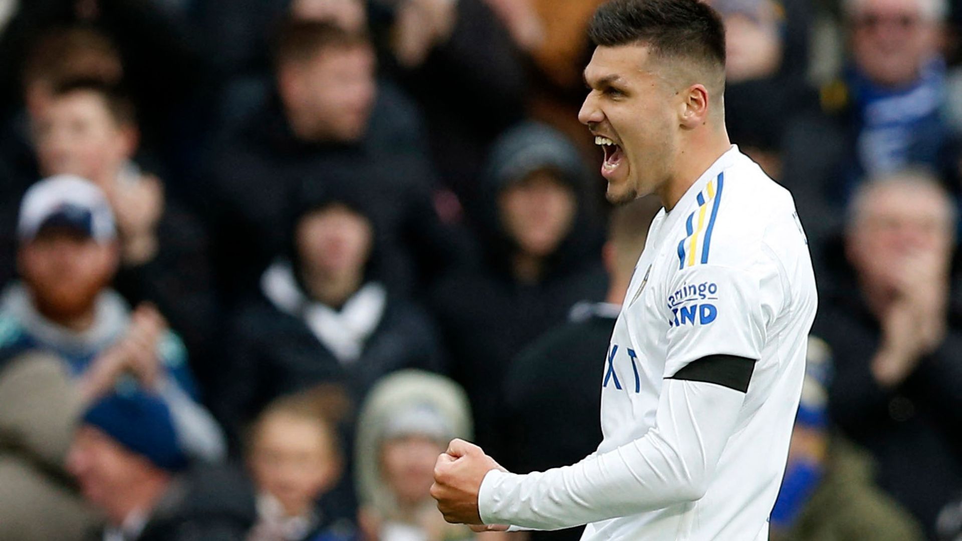 Joel Piroe celebrates v Preston (Leeds) 