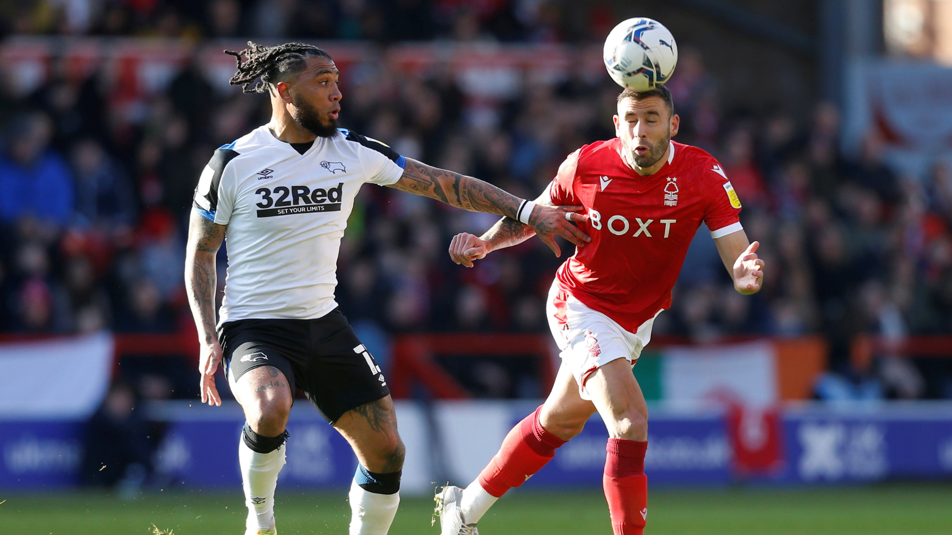 Derby's Colin Kazim-Richards playing against Nottingham Forest