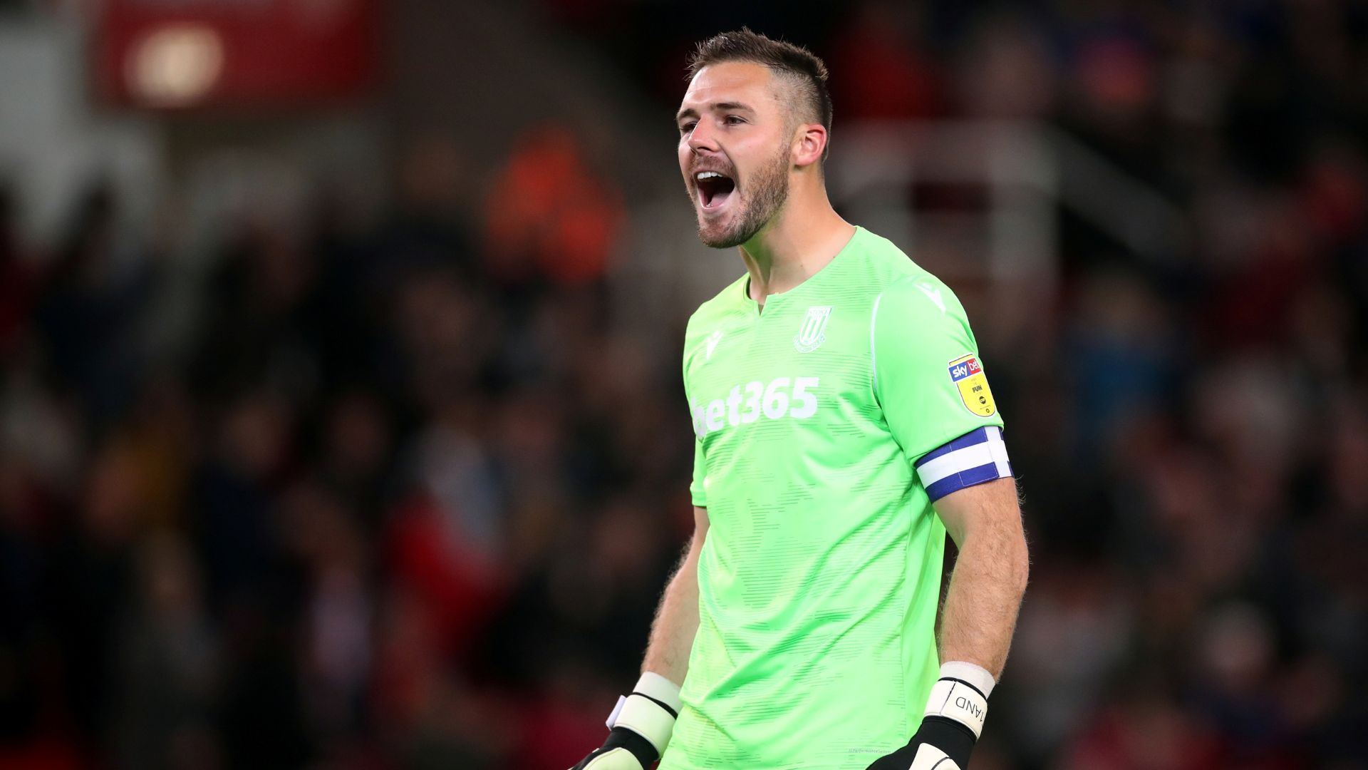 Jack Butland playing for Stoke City 2019