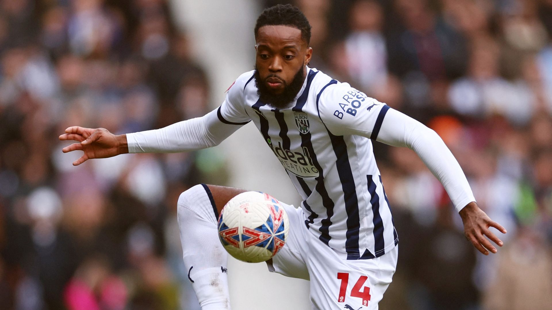 Nathaniel Chalobah in the FA Cup game between West Bromwich Albion and Wolves