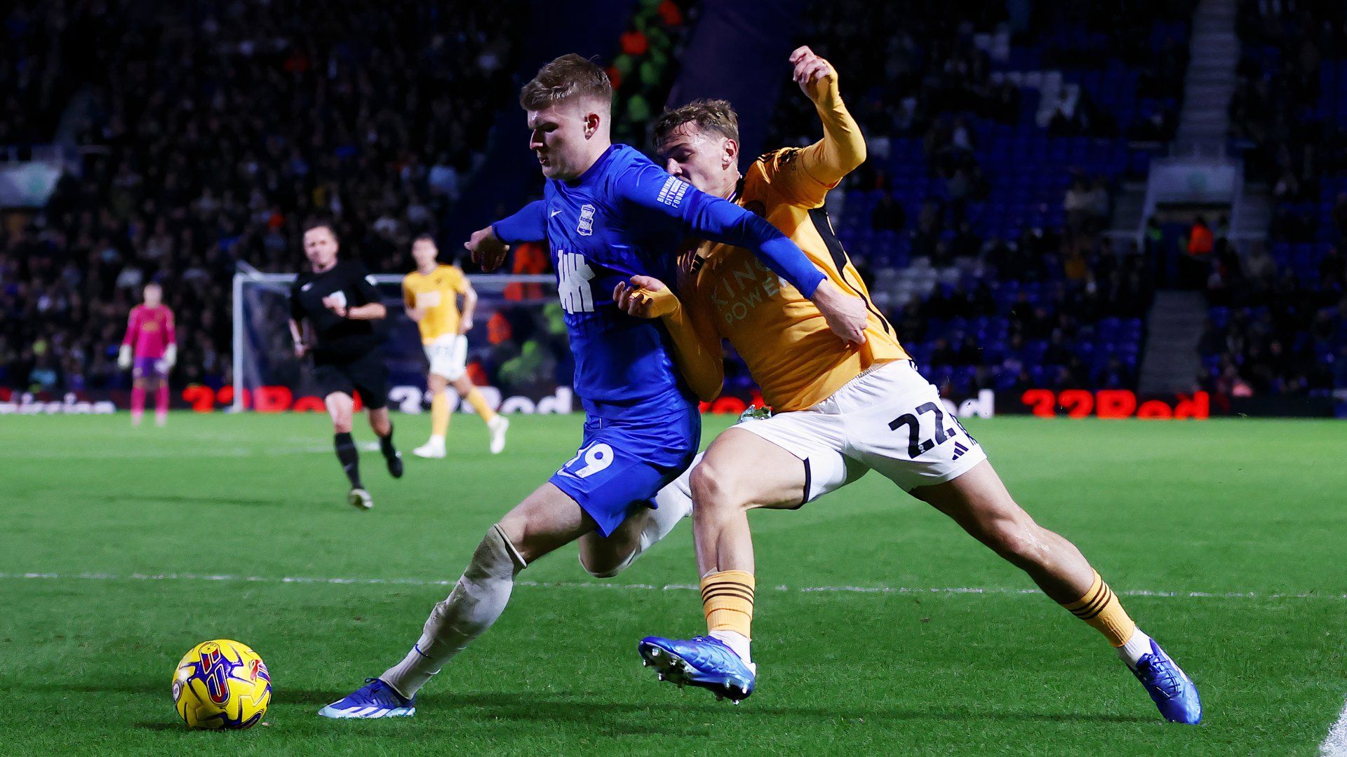 Jordan James in action for Birmingham City