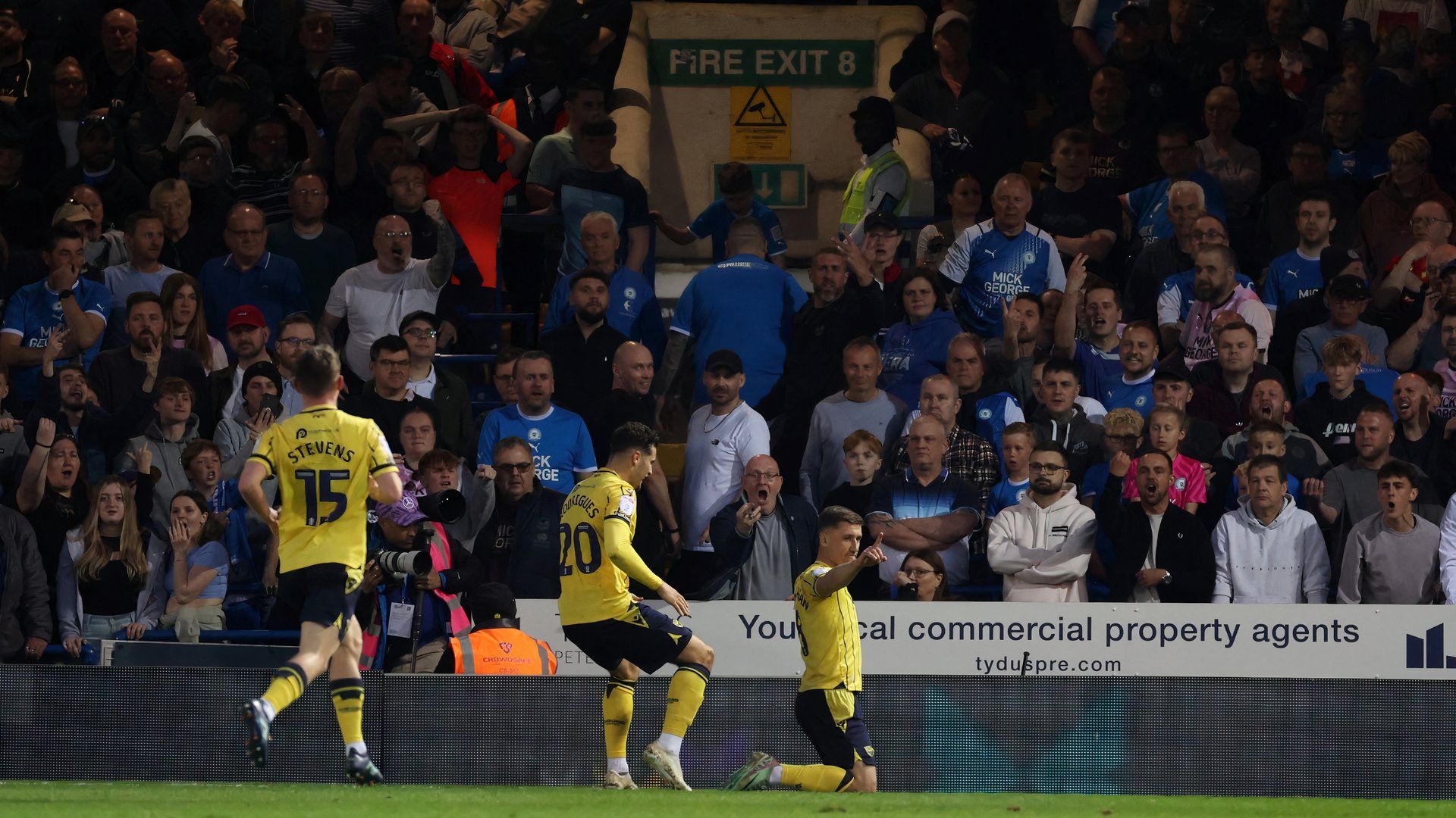 Cameron Brannagan celebrates scoring for Oxford United