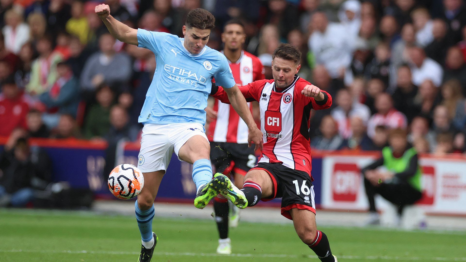 Ollie Norwood for Sheffield United vs Manchester City