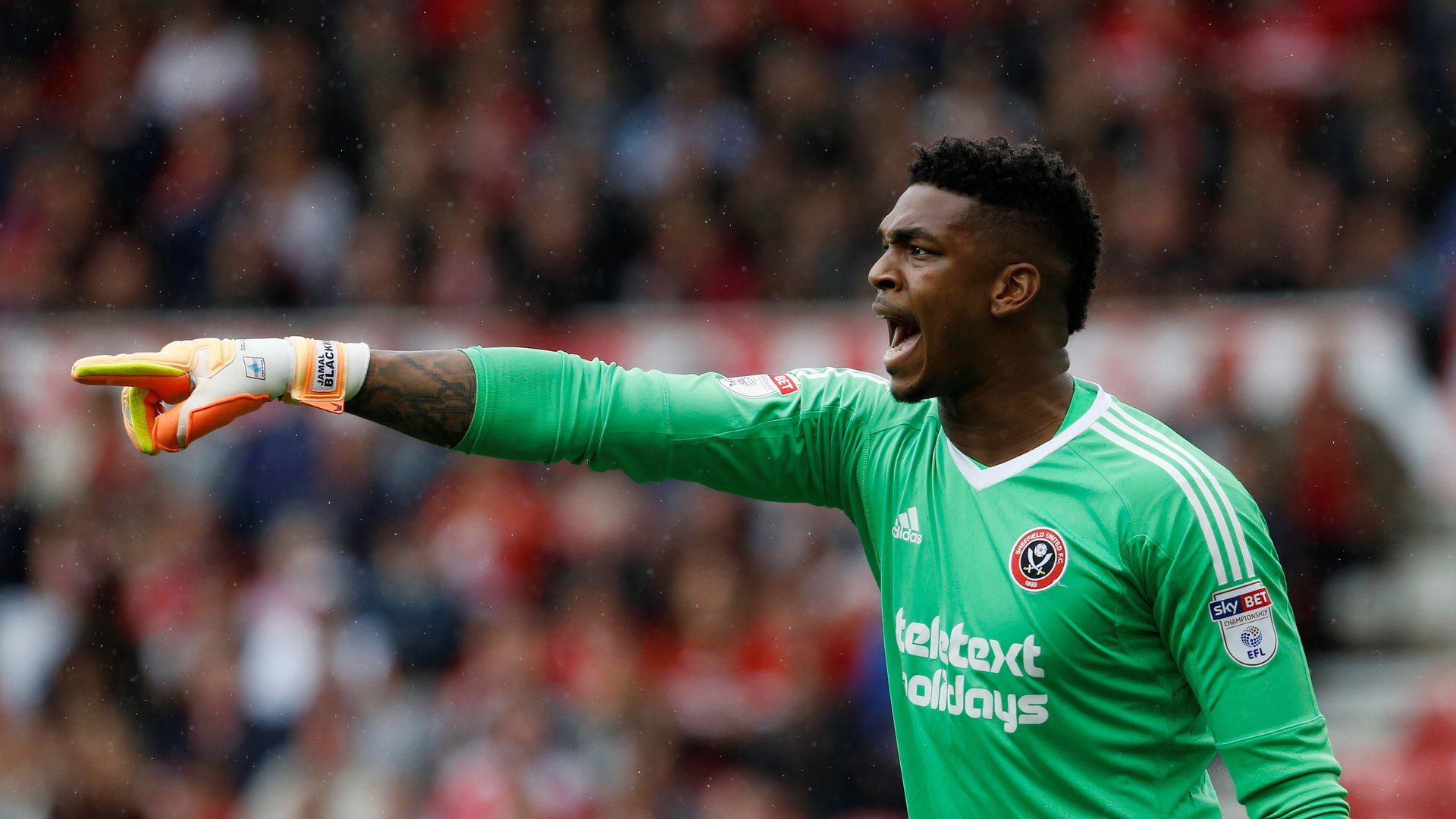 Bradford City Jamal Blackman playing for Sheffield United