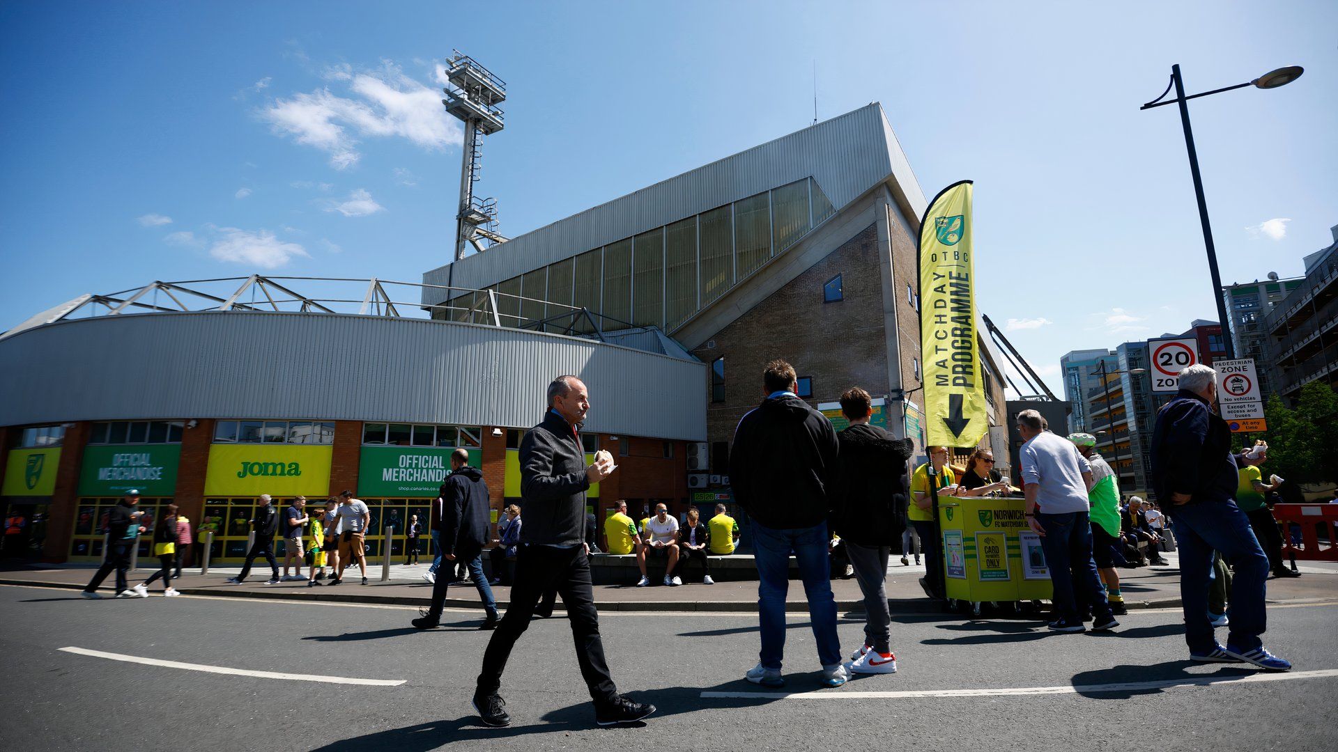 Outside Carrow Road