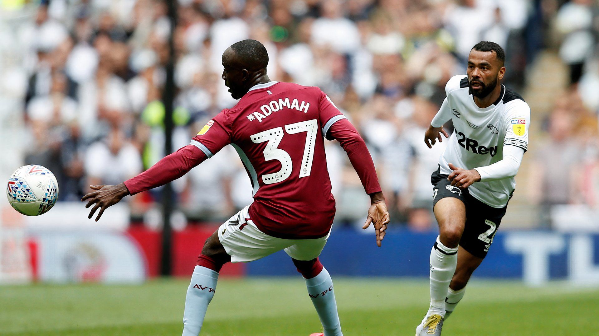 Ashley Cole, Albert Adomah, Derby County vs Aston Villa