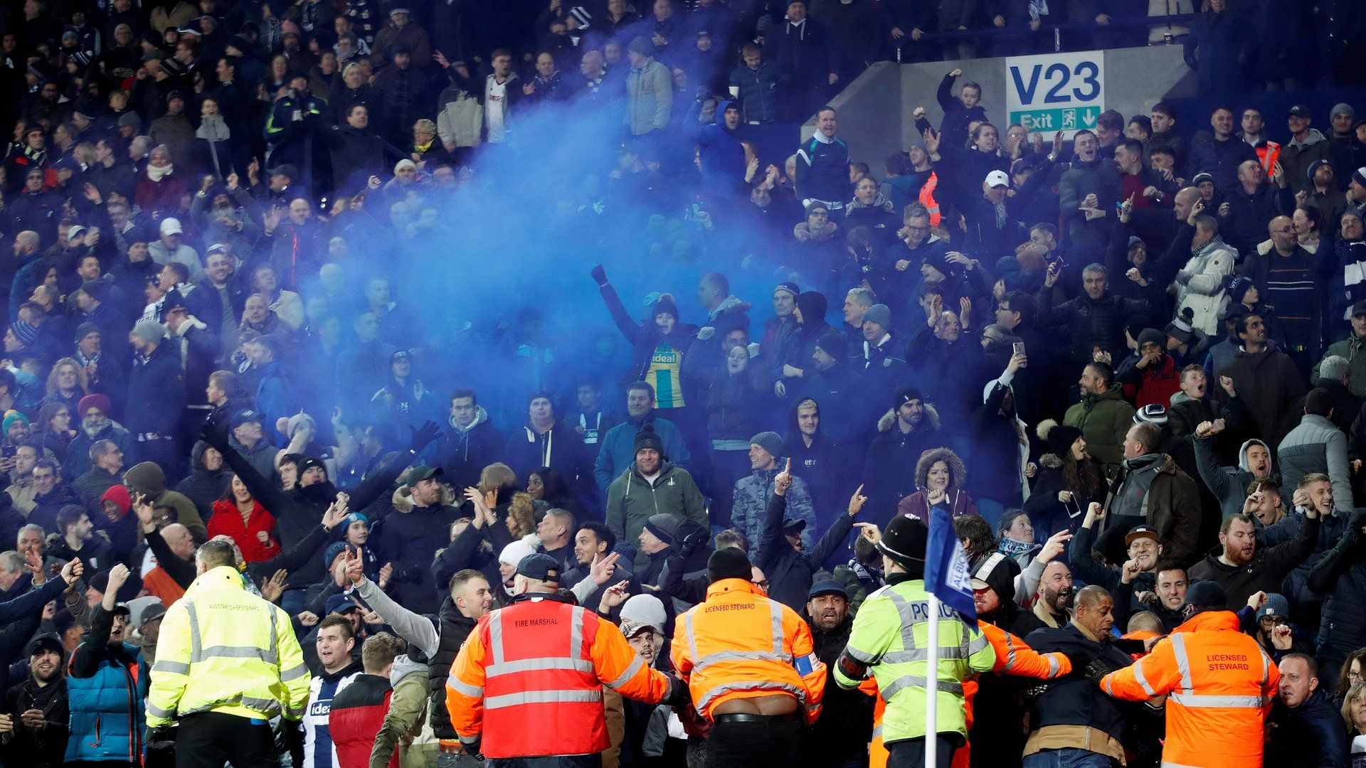 West Brom supporters at The Hawthorns