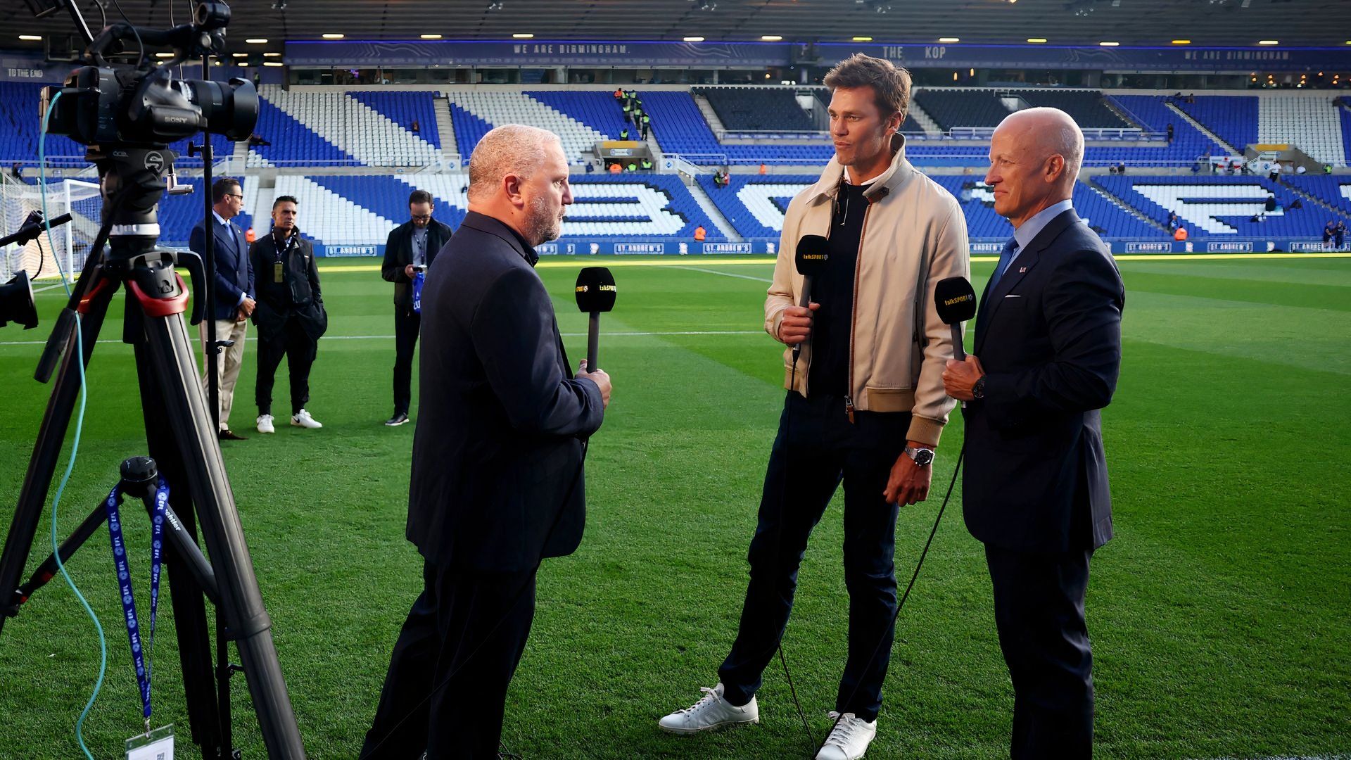 Tom Wagner and Tom Brady speak to the media ahead of Birmingham City vs Wrexham