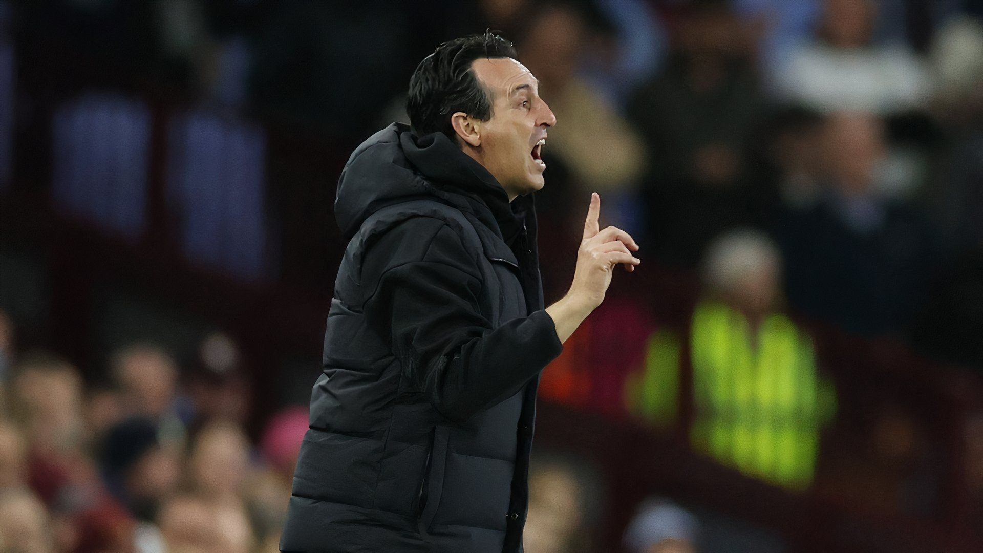 Unai Emery in charge of Aston Villa