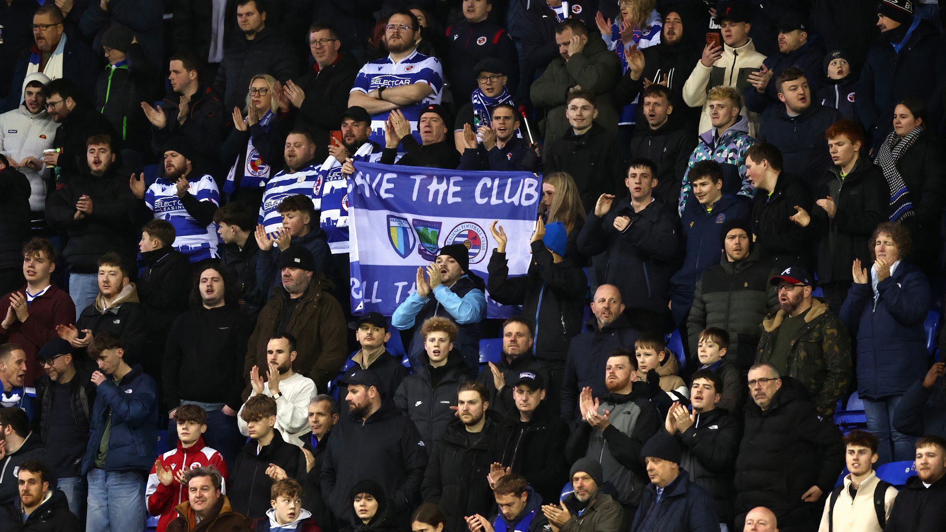 Fans at Madejski Stadium