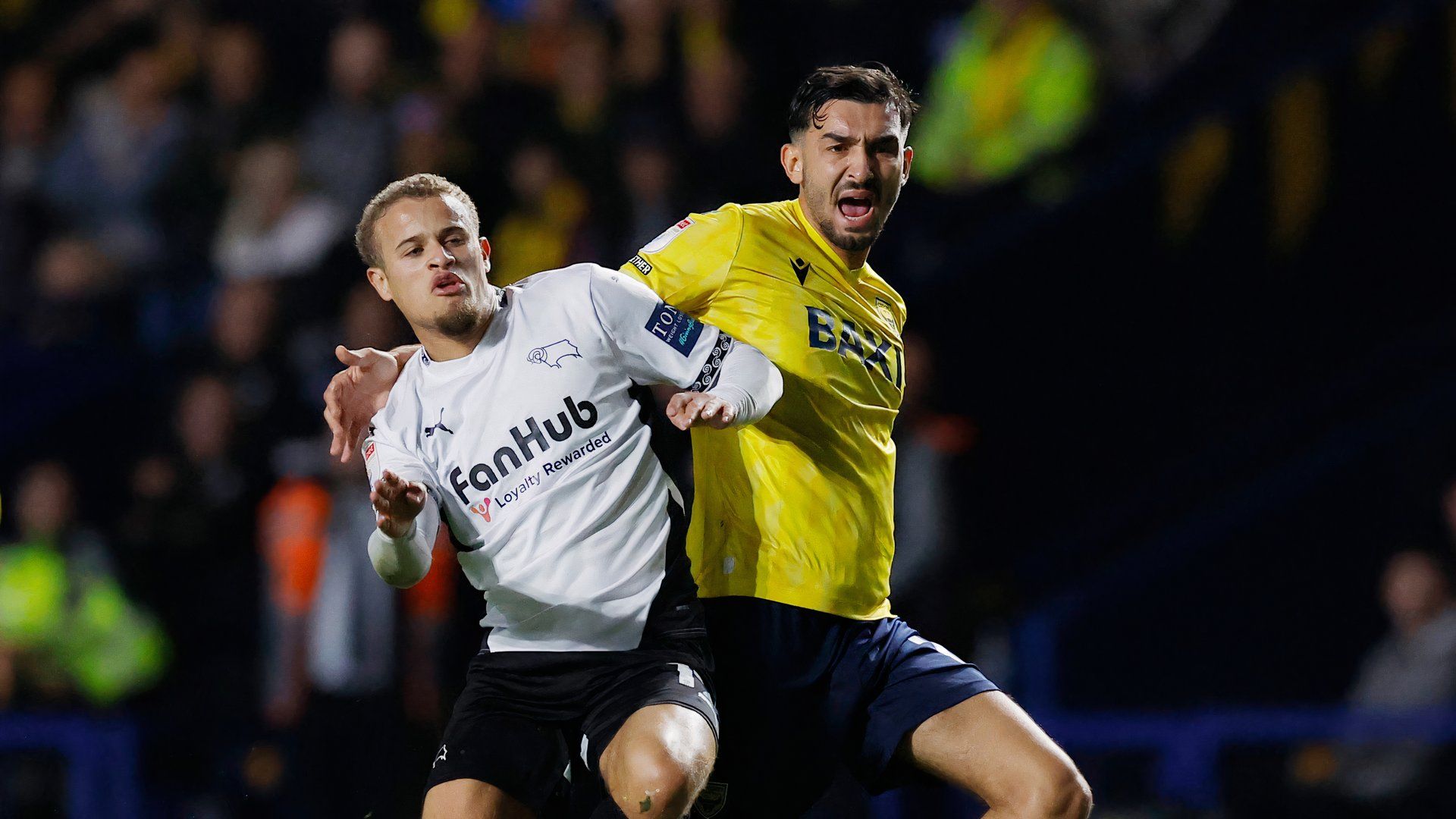 Kenzo Goudmijn, Idris El Mizouni, Oxford United v Derby County