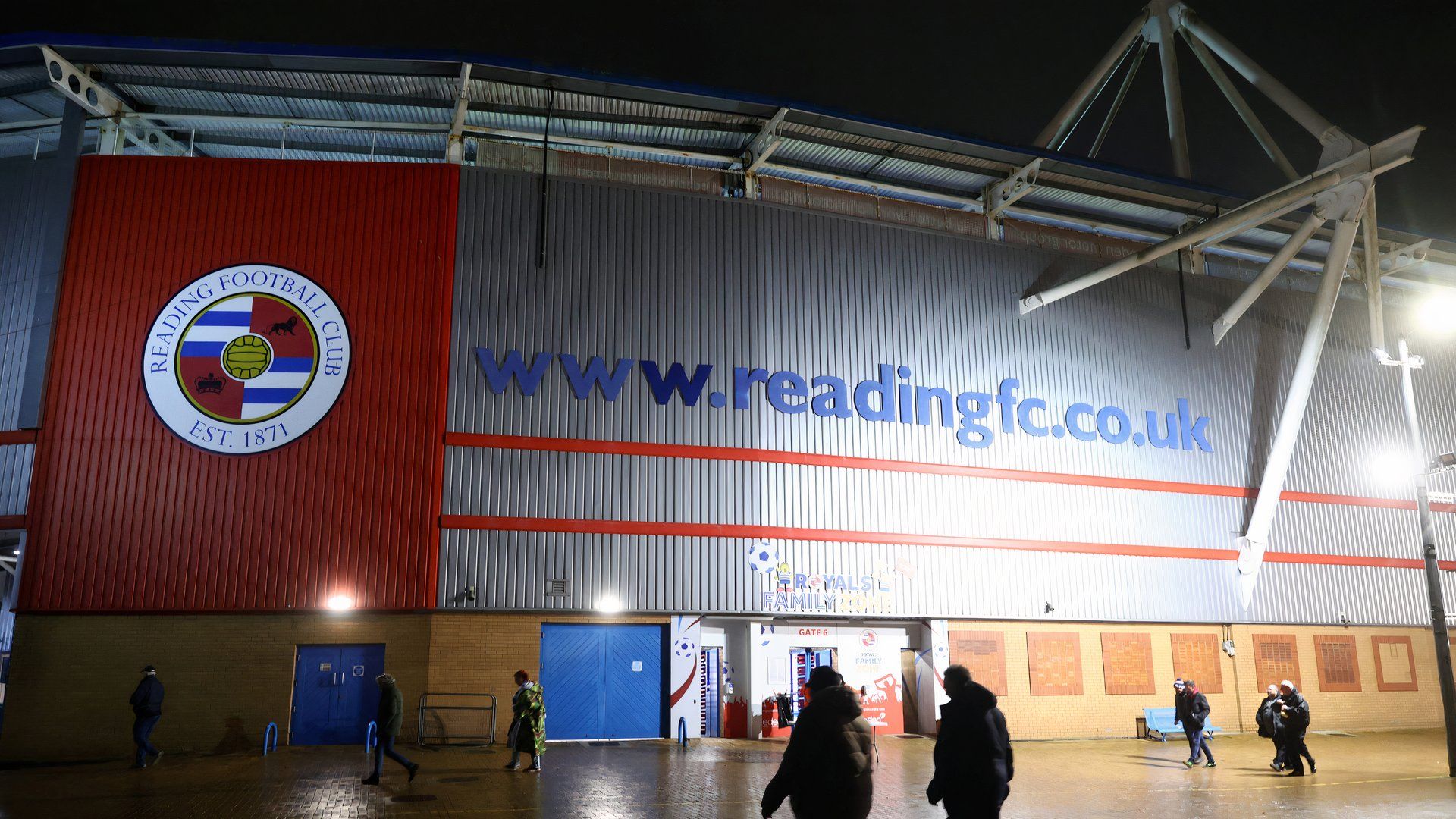 Outside the Madejski Stadium