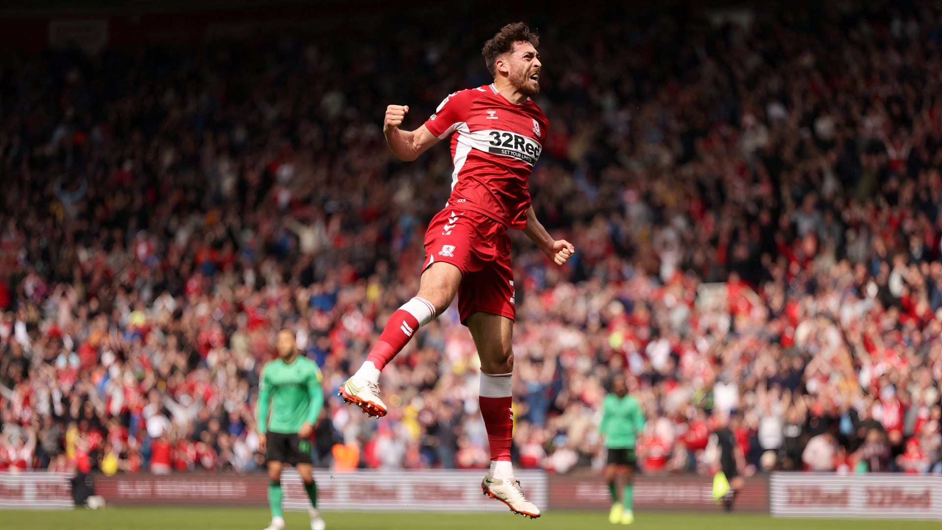 Middlesbrough's Matt Crooks celebrates scoring at the Riverside Stadium