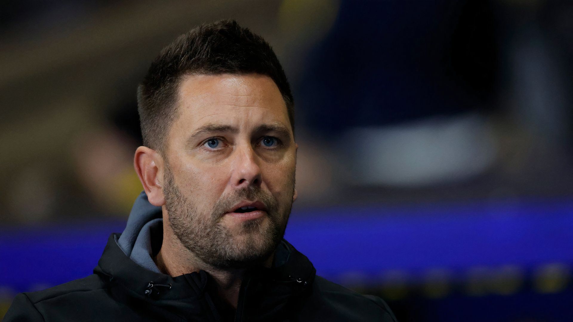 Des Buckingham in charge of Oxford United vs Derby County