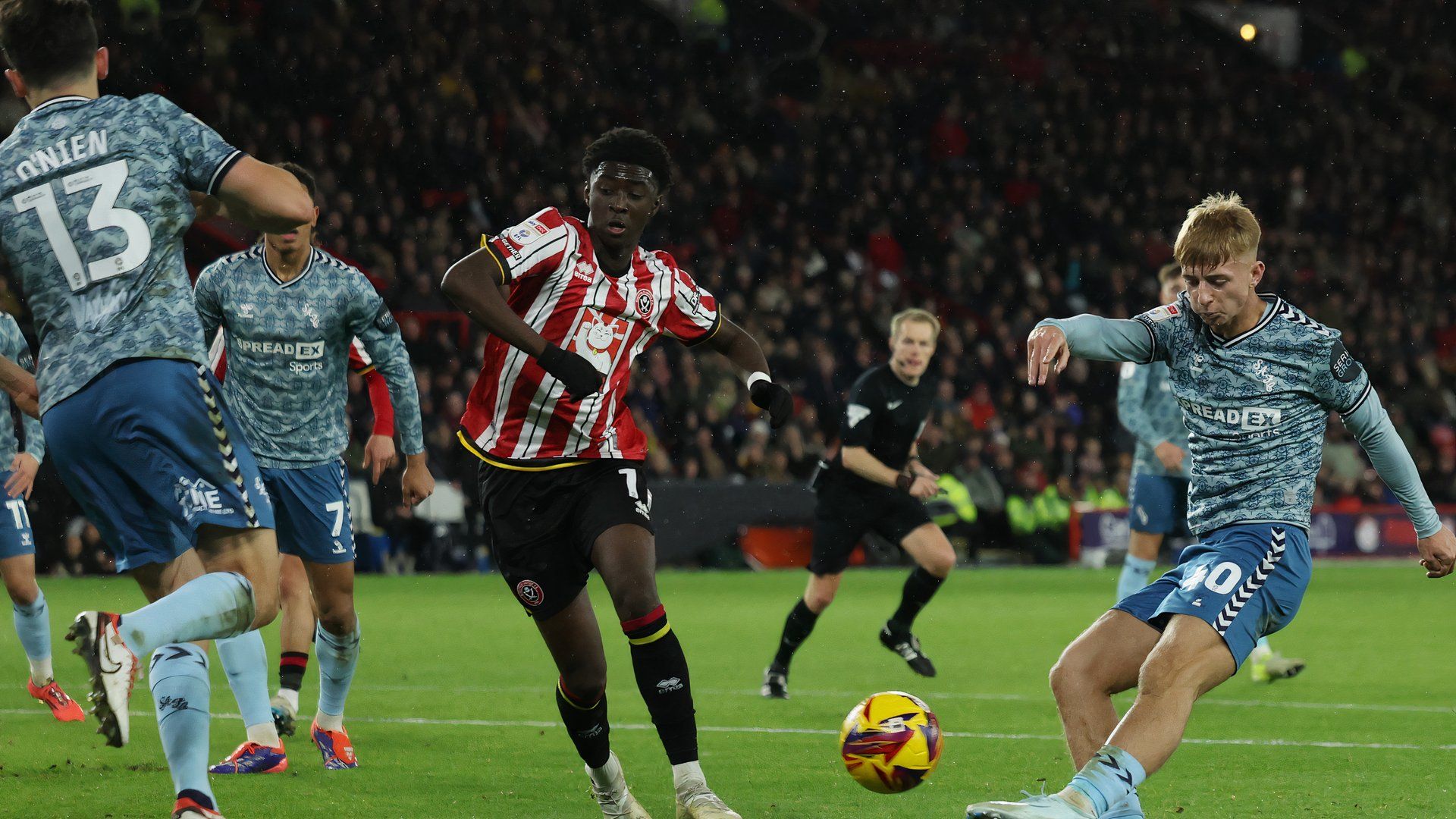 Jesurun Rak-Sakyi, Tom Watson, Sheffield United v Sunderland