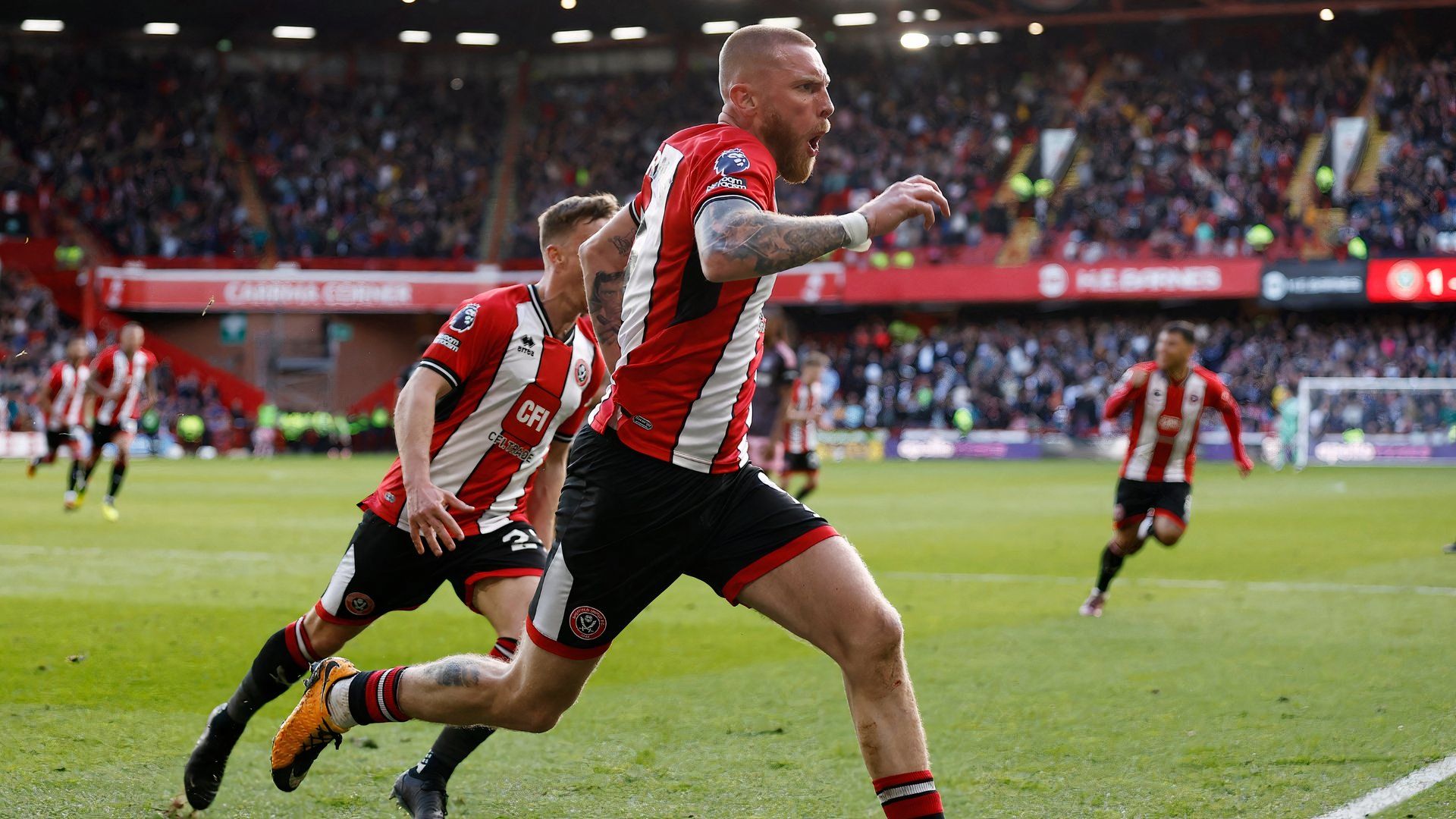 Oli McBurnie scores for Sheffield United vs Fulham