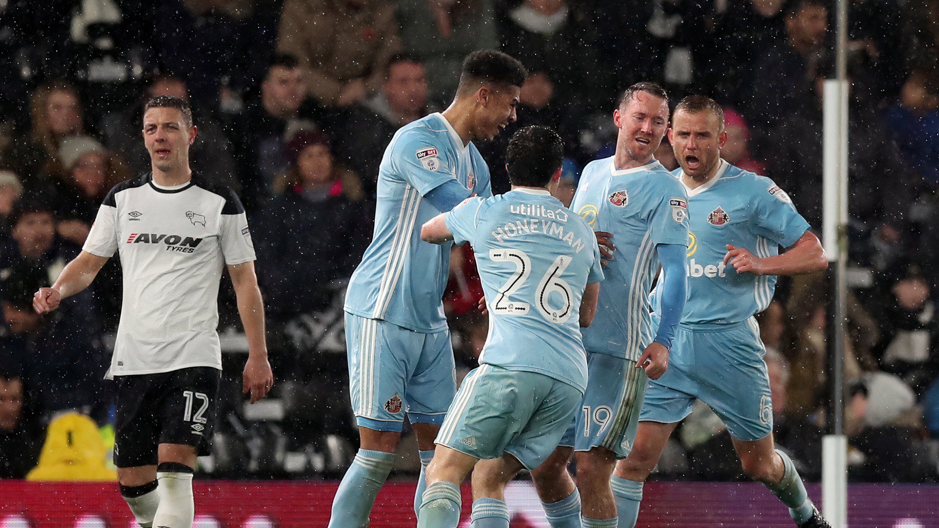 Sunderland celebrate v Derby County 2018