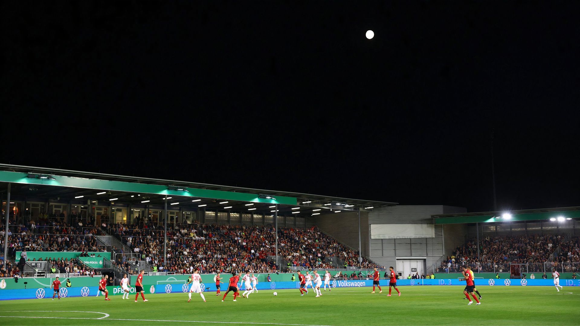 Wehen Wiesbaden playing RB Leipzig at the Brita-Arena