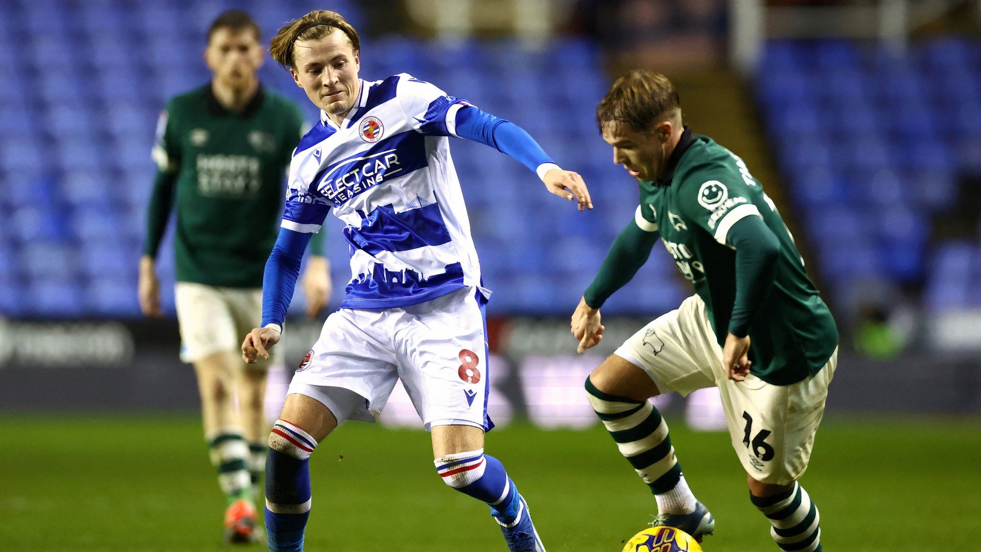 Charlie Savage of Reading vs Derby County