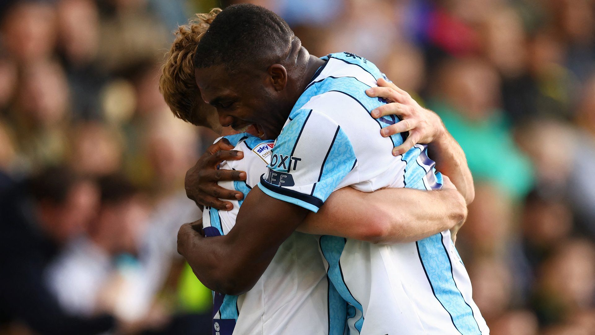 Middlesbrough's Tommy Conway celebrates scoring their second goal with Anfernee Dijksteel