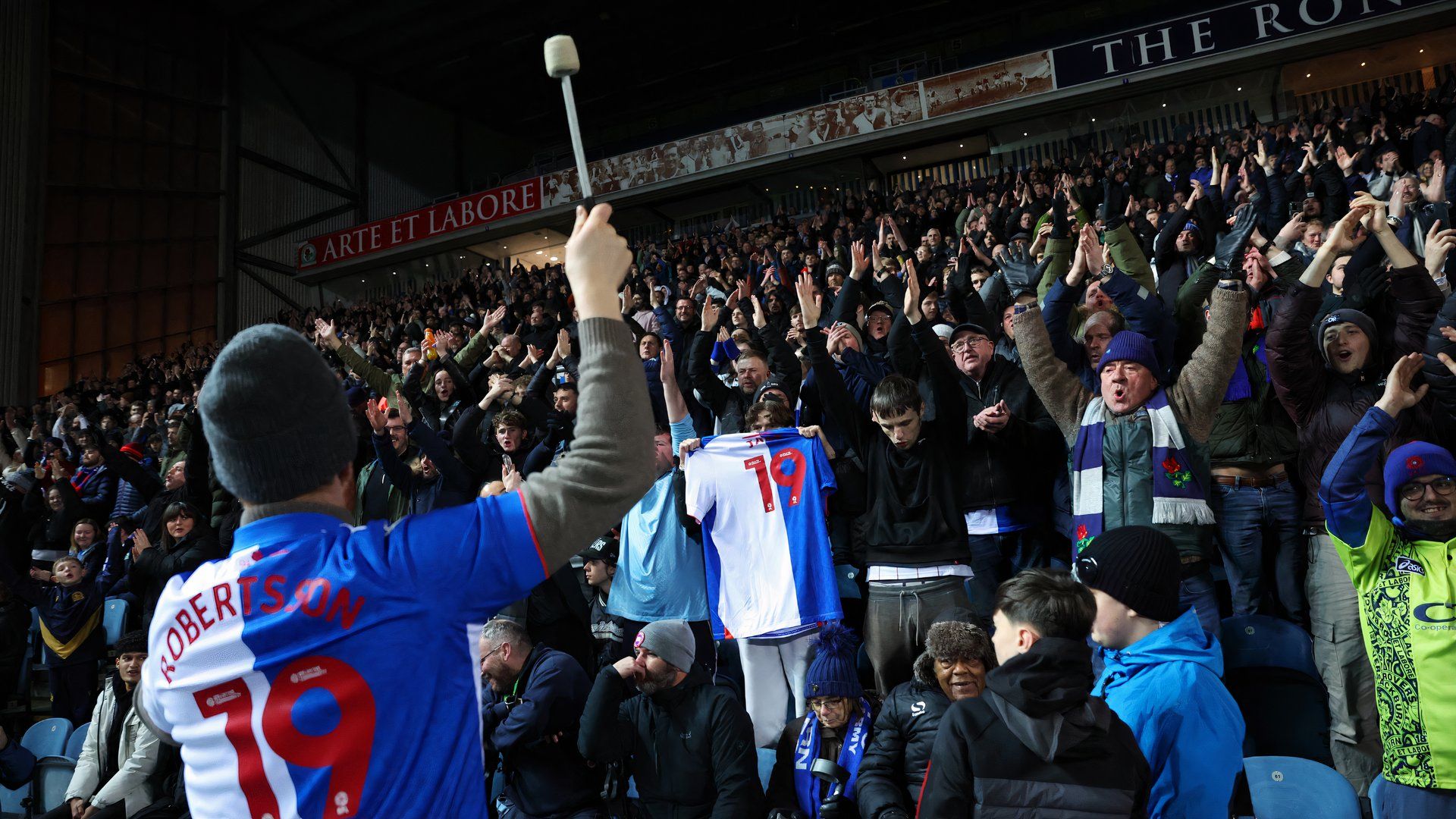 Blackburn fans at Ewood Park