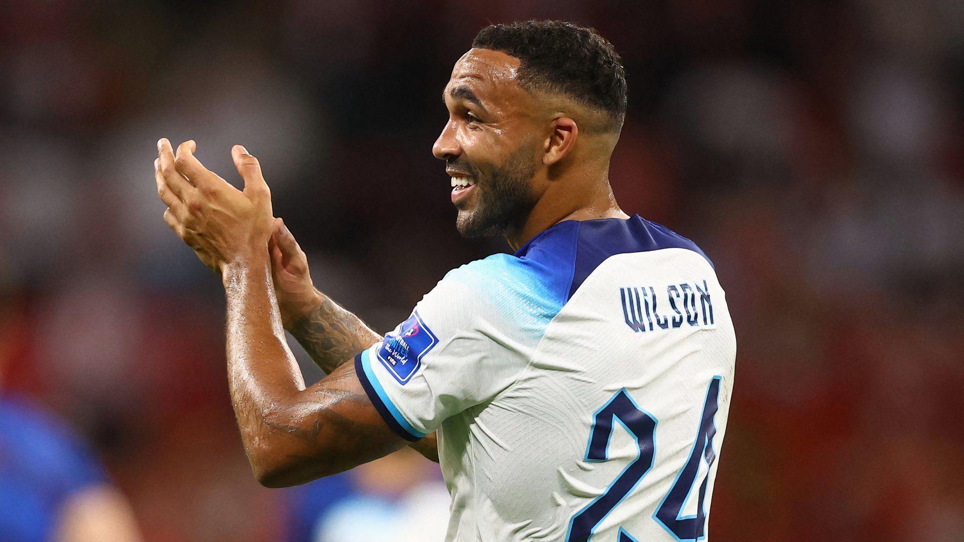 Callum Wilson playing for England at the 2022 FIFA World Cup