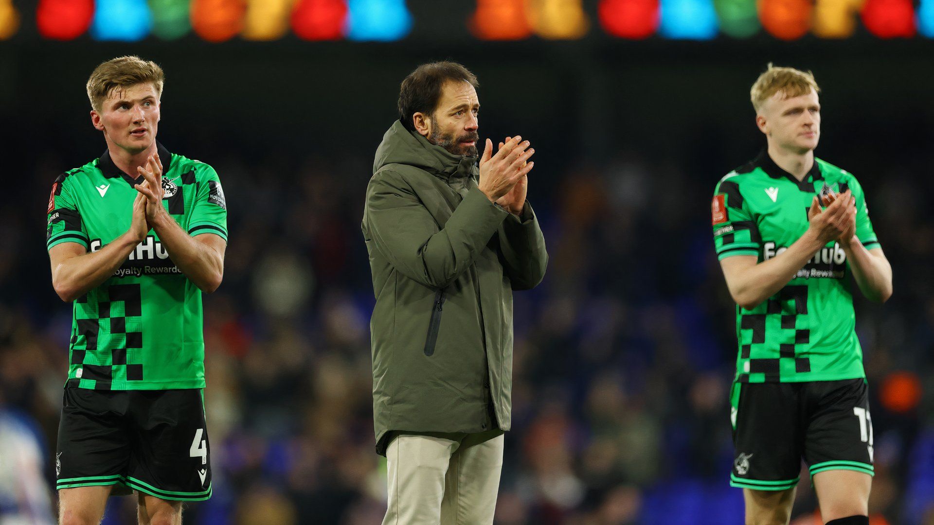 Inigo Calderon and Bristol Rovers players