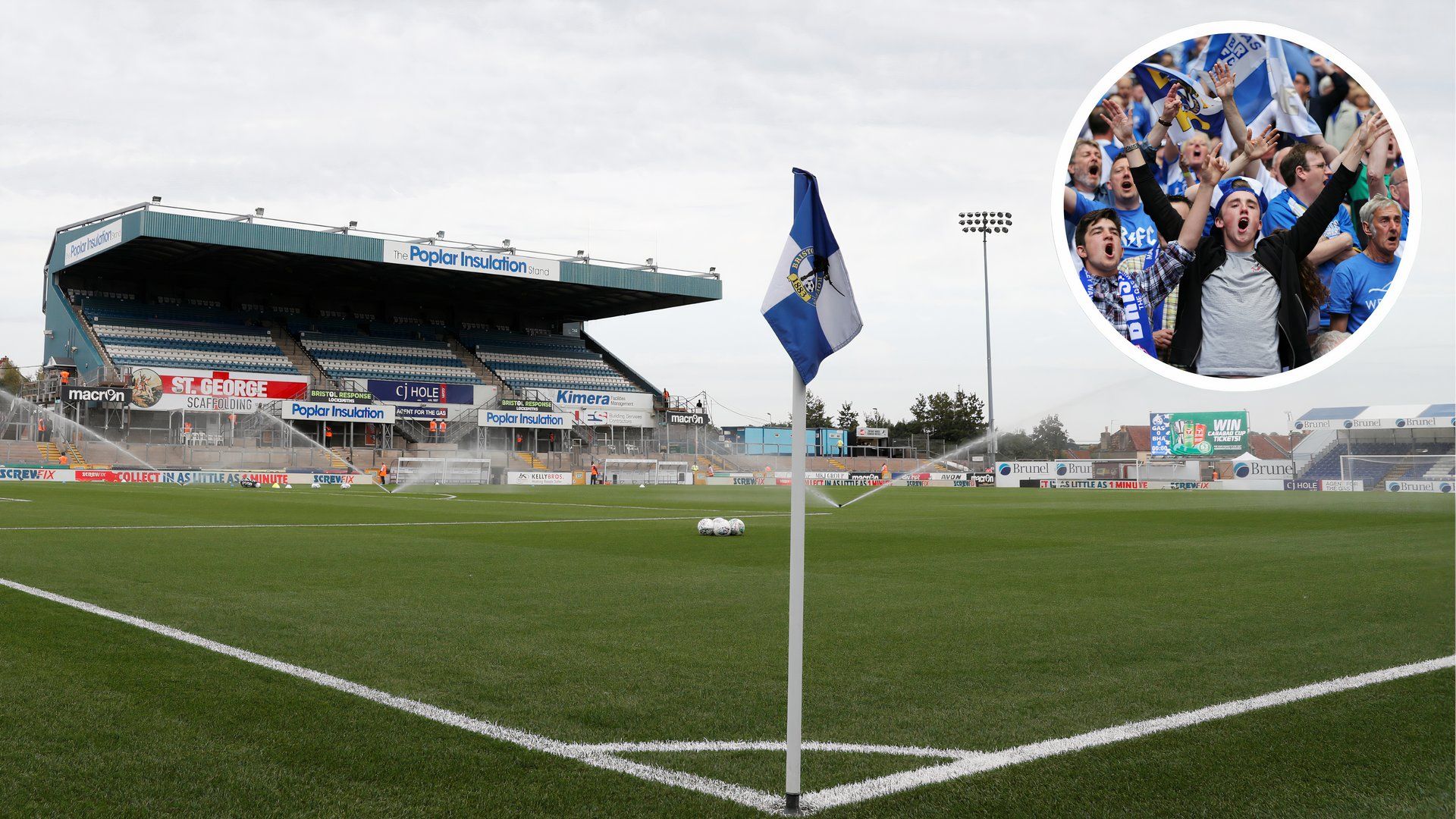 Memorial Stadium and Bristol Rovers fans-3