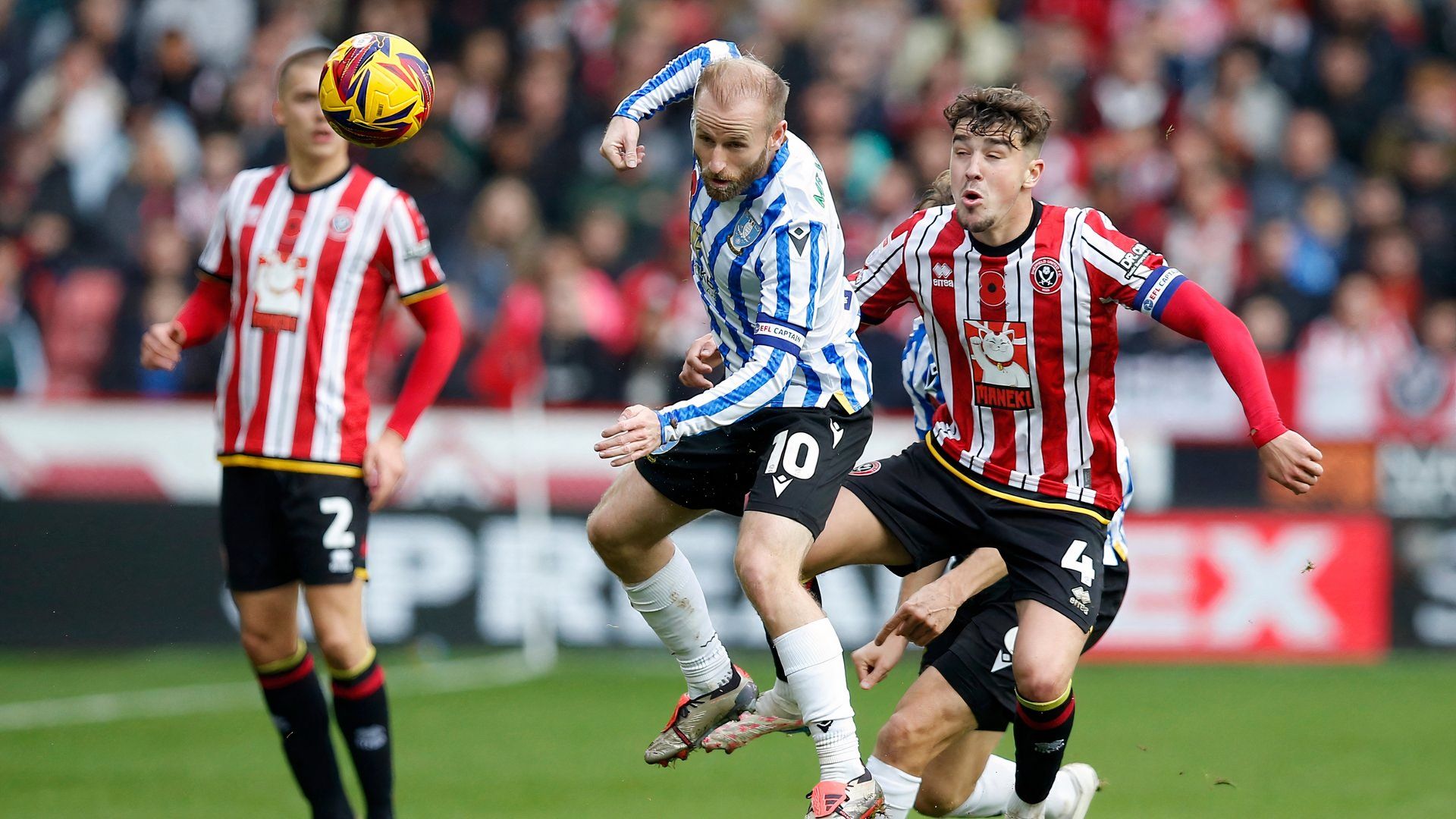 Ollie Arblaster playing for Sheffield United vs Sheffield Wednesday