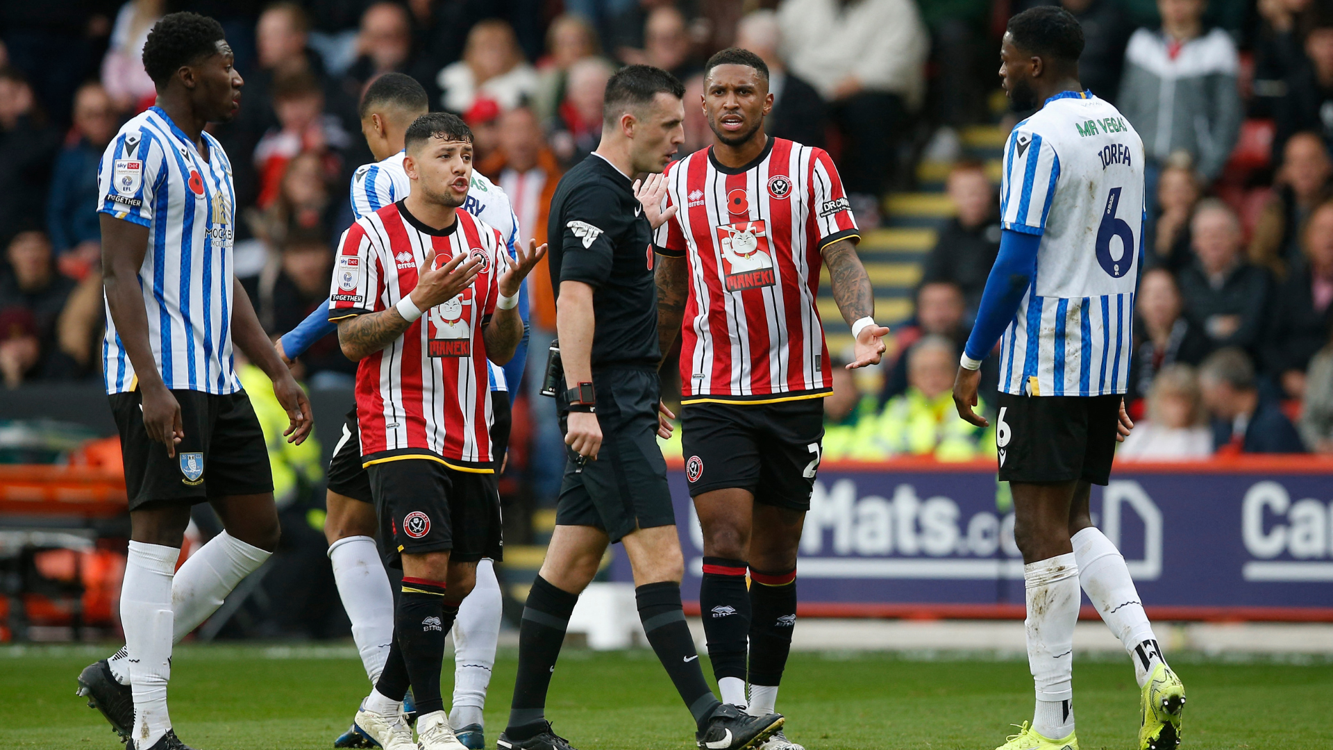 sheffield wednesday united derby in text