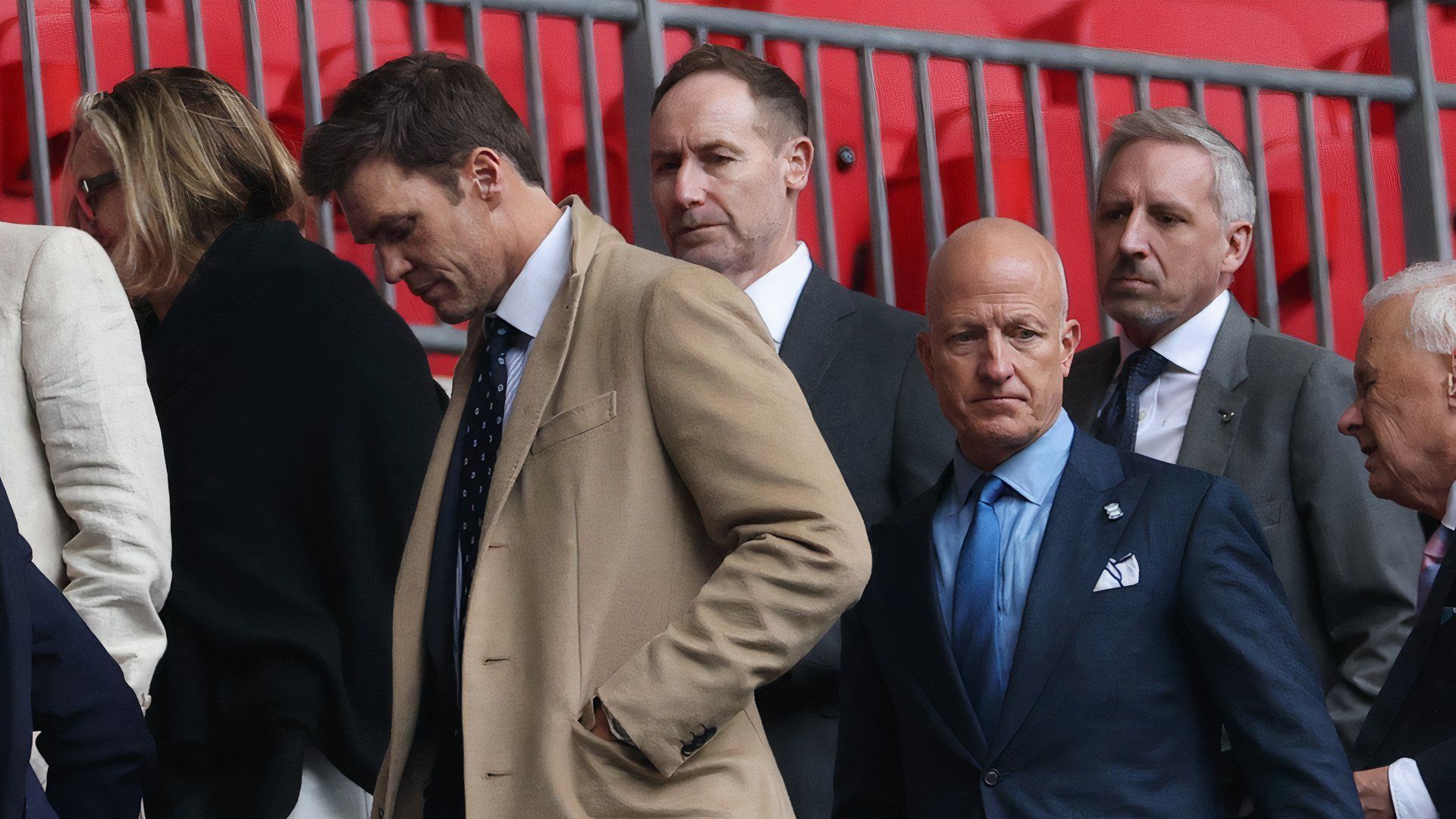 Tom Brady and Tom Wagner at Wembley Stadium